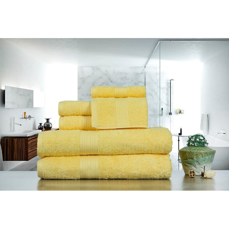 Luxuriöses 6-teiliges Handtuchset aus Baumwolle, 600 g/m², Badezimmerhandtuchset von Ample Decor