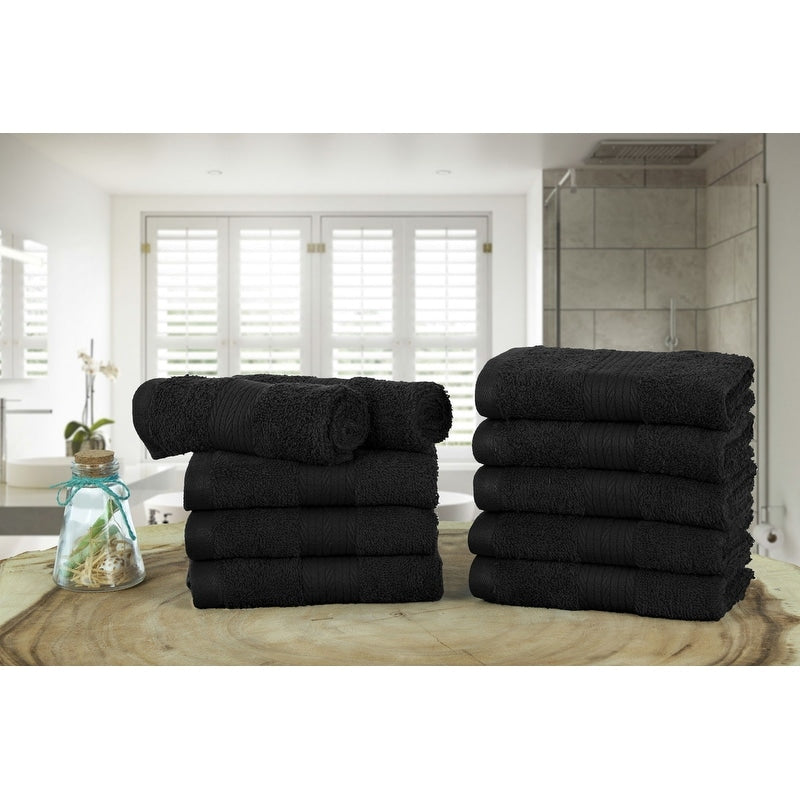 Luxuriöse, weiche Waschlappen aus Baumwolle, 600 g/m², 30,5 x 30,5 cm, von Ample Decor, 10 Stück
