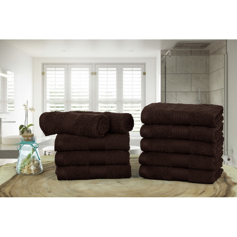 Luxuriöse, weiche Waschlappen aus Baumwolle, 600 g/m², 30,5 x 30,5 cm, von Ample Decor, 10 Stück