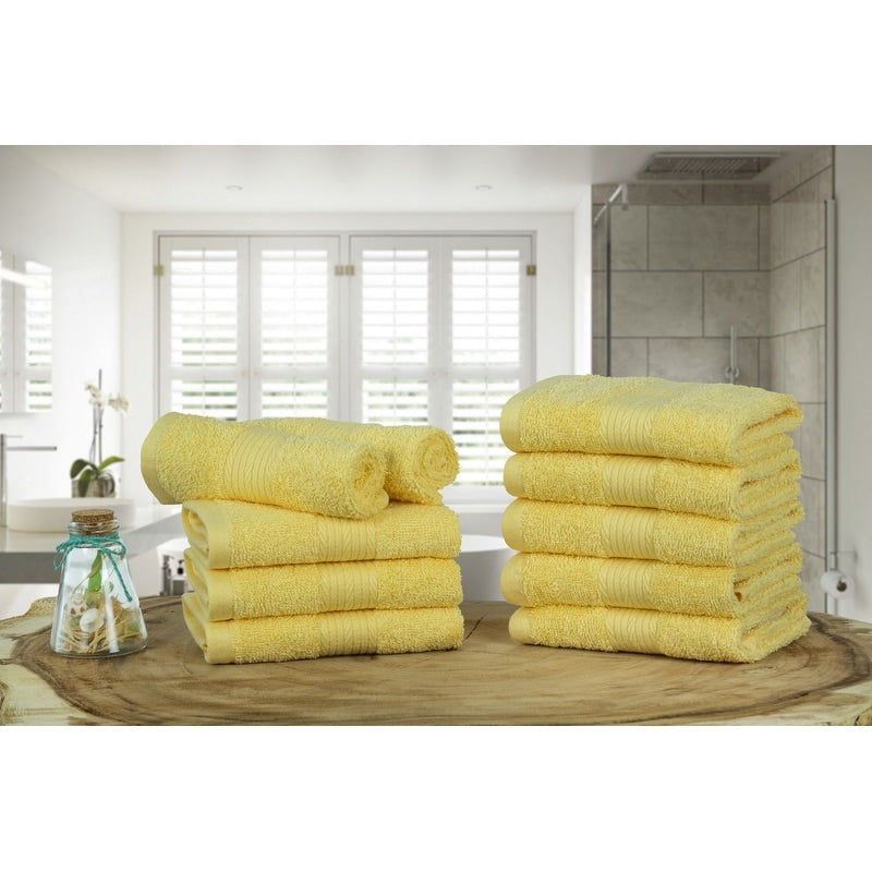 Luxuriöse, weiche Waschlappen aus Baumwolle, 600 g/m², 30,5 x 30,5 cm, von Ample Decor, 10 Stück