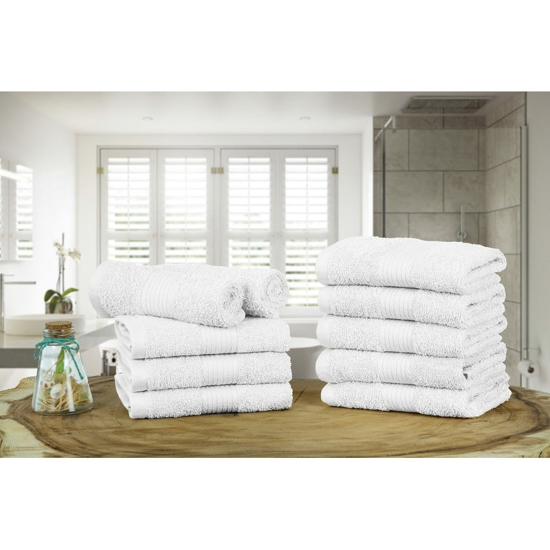 Luxuriöse, weiche Waschlappen aus Baumwolle, 600 g/m², 30,5 x 30,5 cm, von Ample Decor, 10 Stück