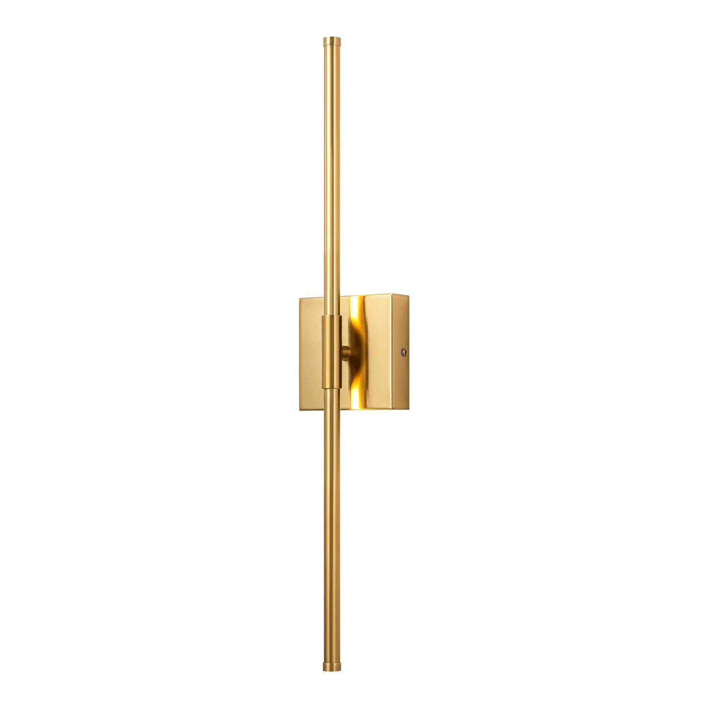 1-flammige, moderne, lange, lineare Wandleuchte in Schwarz/Gold/Nickel, dimmbare LED-Badezimmer-Waschtischleuchte
