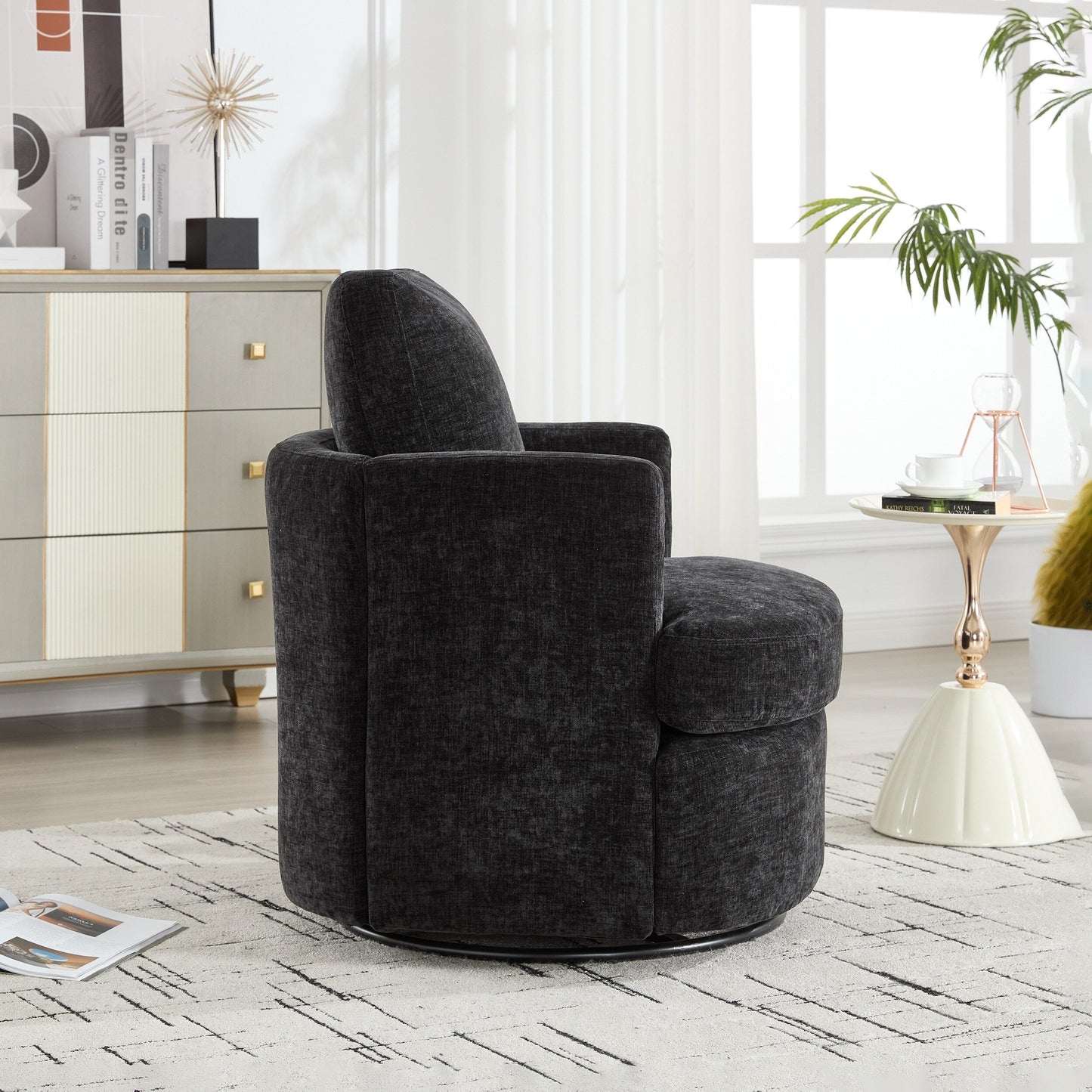 Swivel Chair Modern Office Desk Chair with Adjustable Height and 360 Degree Rotation for Home Office Comfort