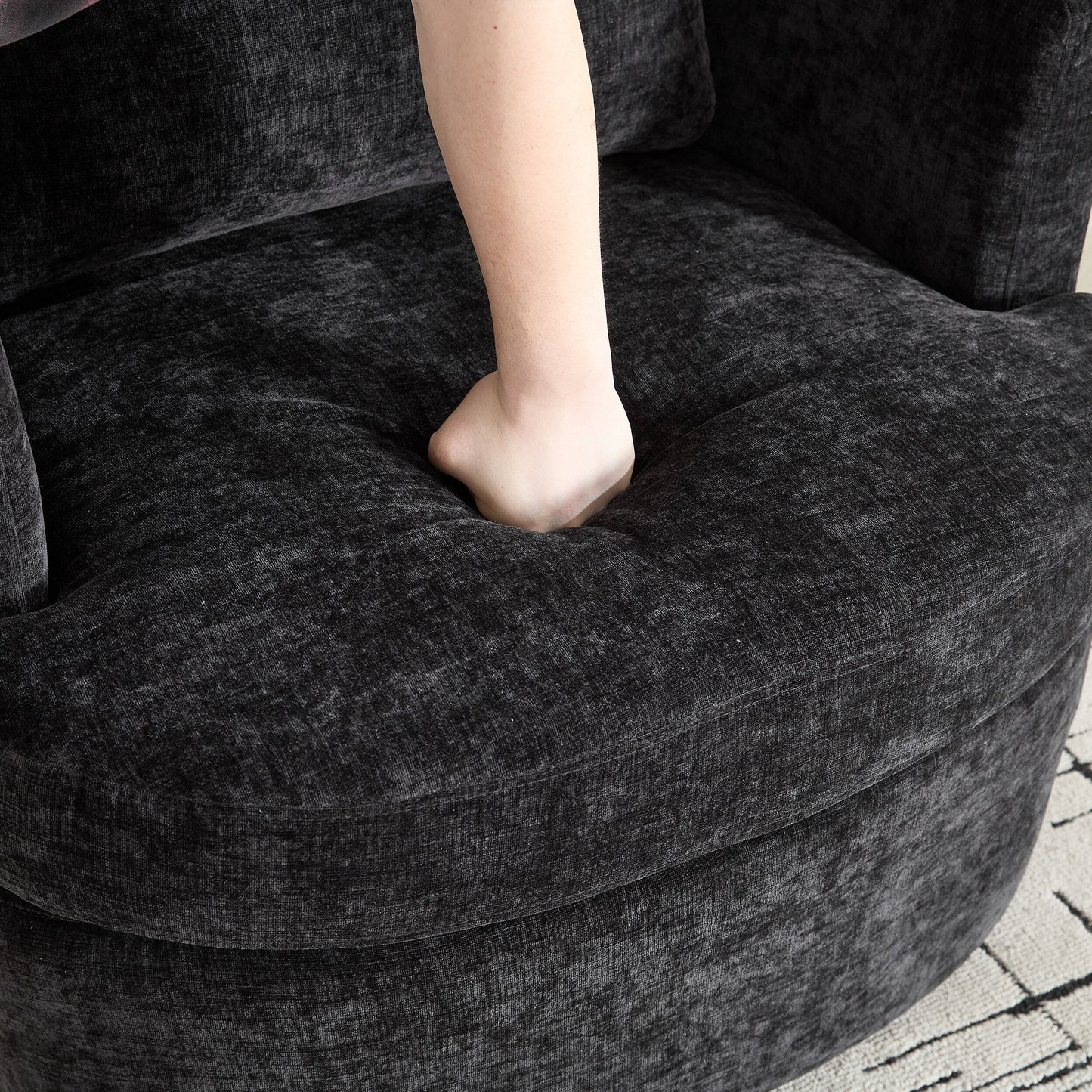 Swivel Chair Modern Office Desk Chair with Adjustable Height and 360 Degree Rotation for Home Office Comfort