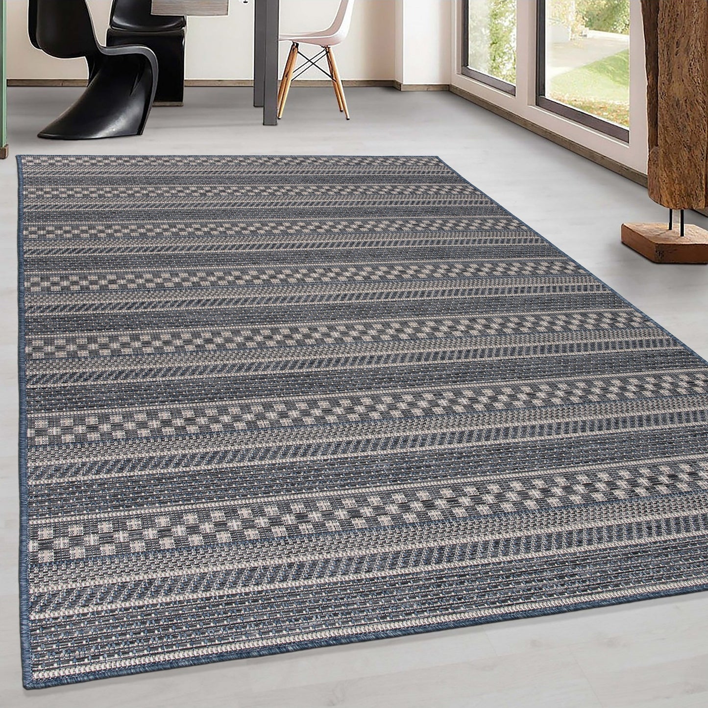 World Rug Gallery Bohemian Geometric Stripe Indoor/Outdoor-Teppich