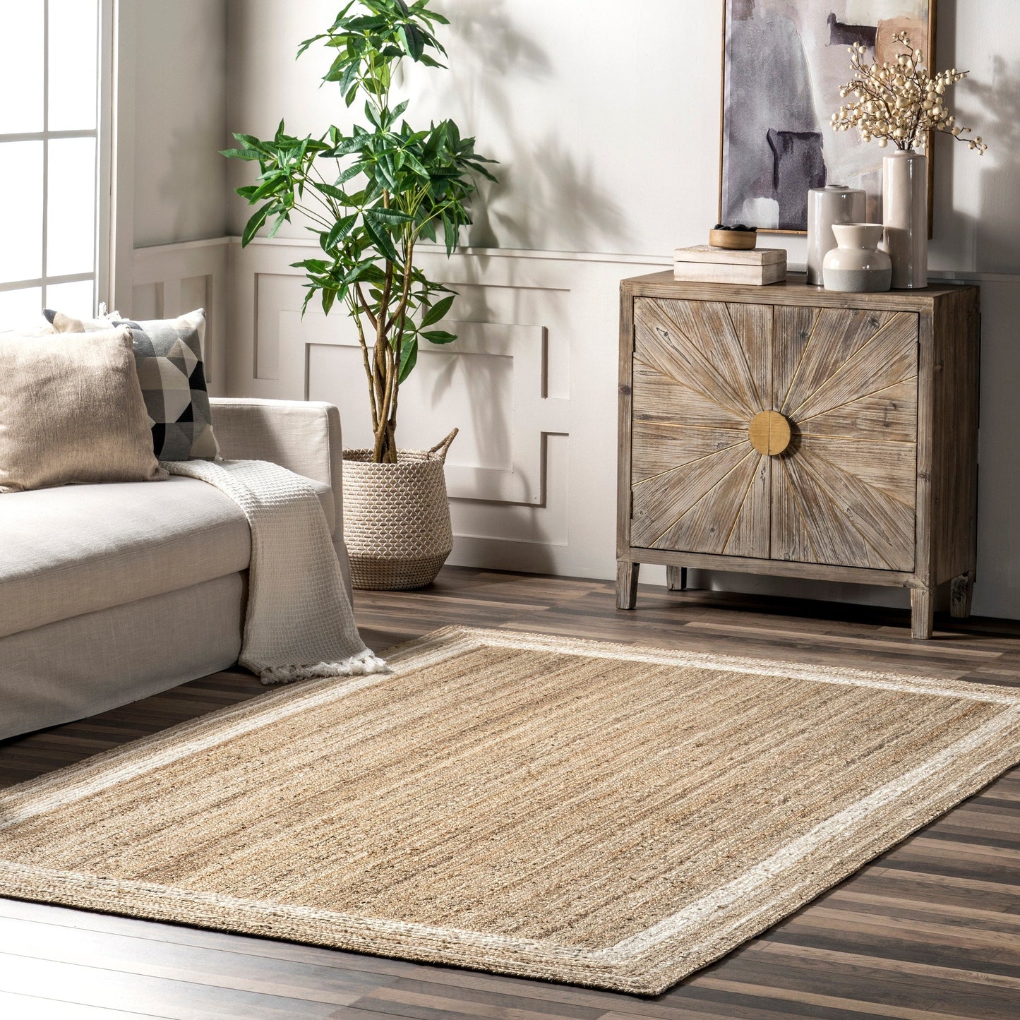 Nuloom Rikki Coastal Geflochtener Jute-Teppich
