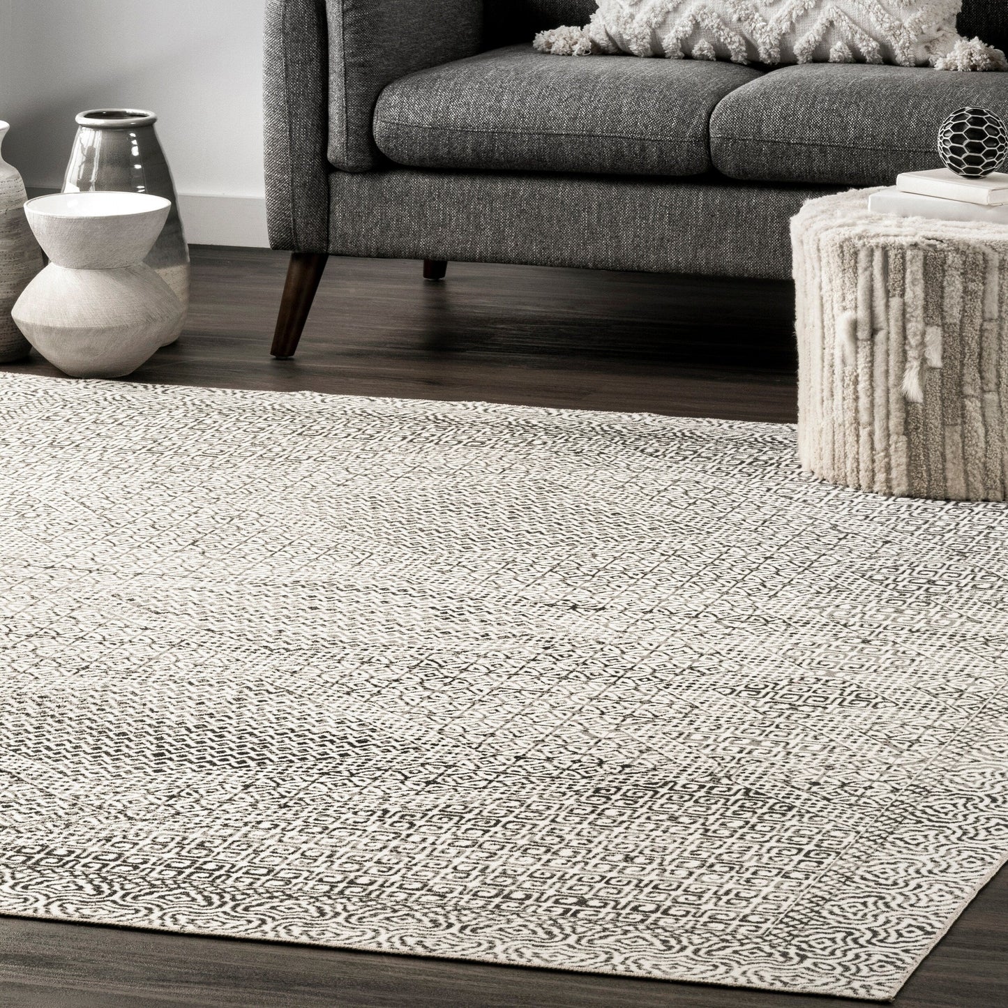Nuloom Hart SpinClean Abstrakter Tribal-Teppich, maschinenwaschbar