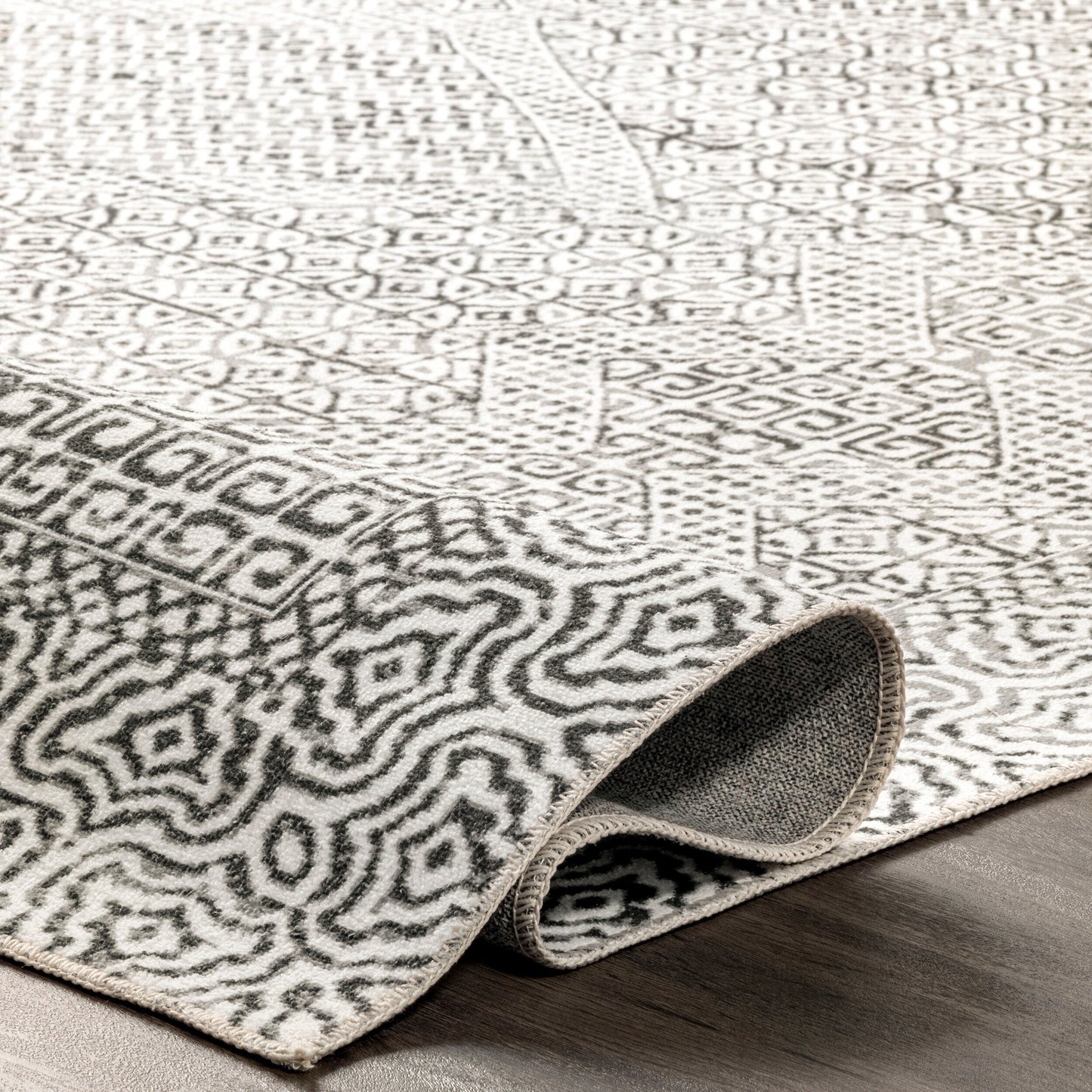 Nuloom Hart SpinClean Abstrakter Tribal-Teppich, maschinenwaschbar