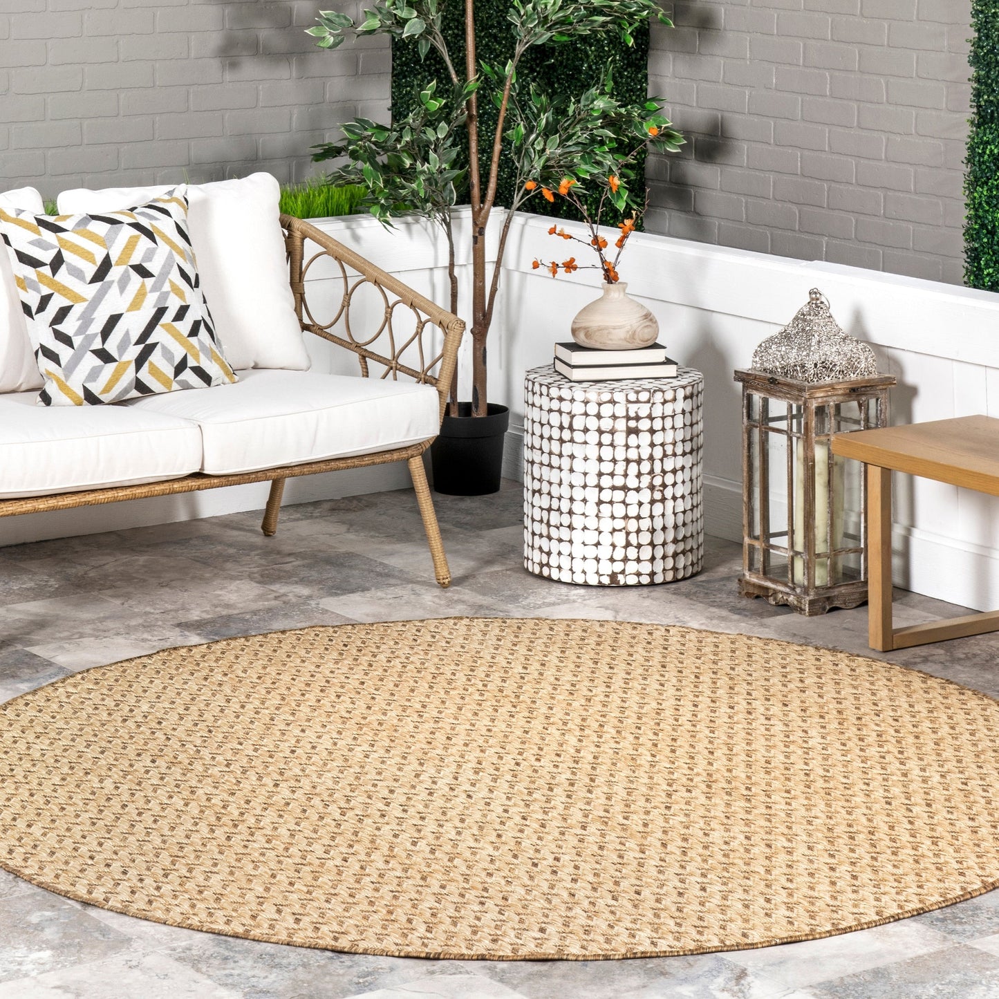 Nuloom Camryn Fischgräten-Teppich für drinnen und draußen