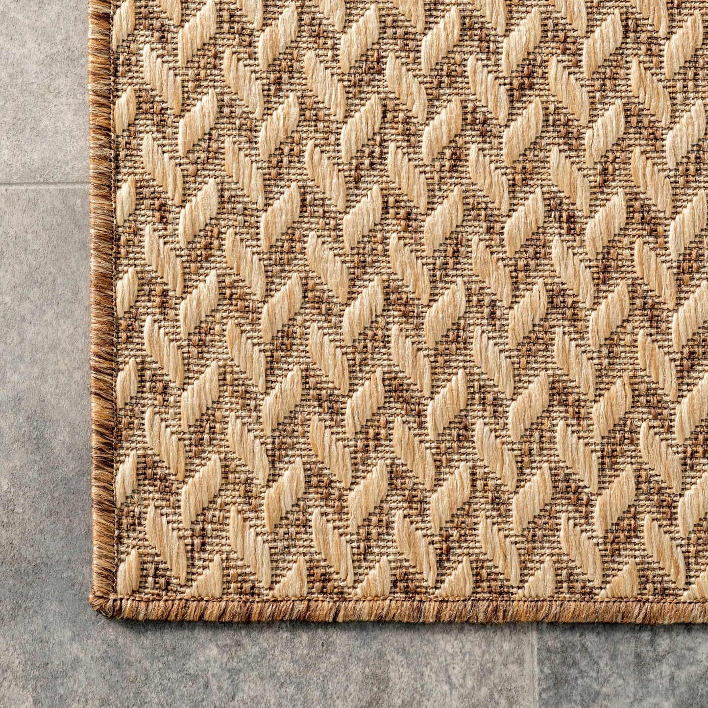 Nuloom Camryn Fischgräten-Teppich für drinnen und draußen