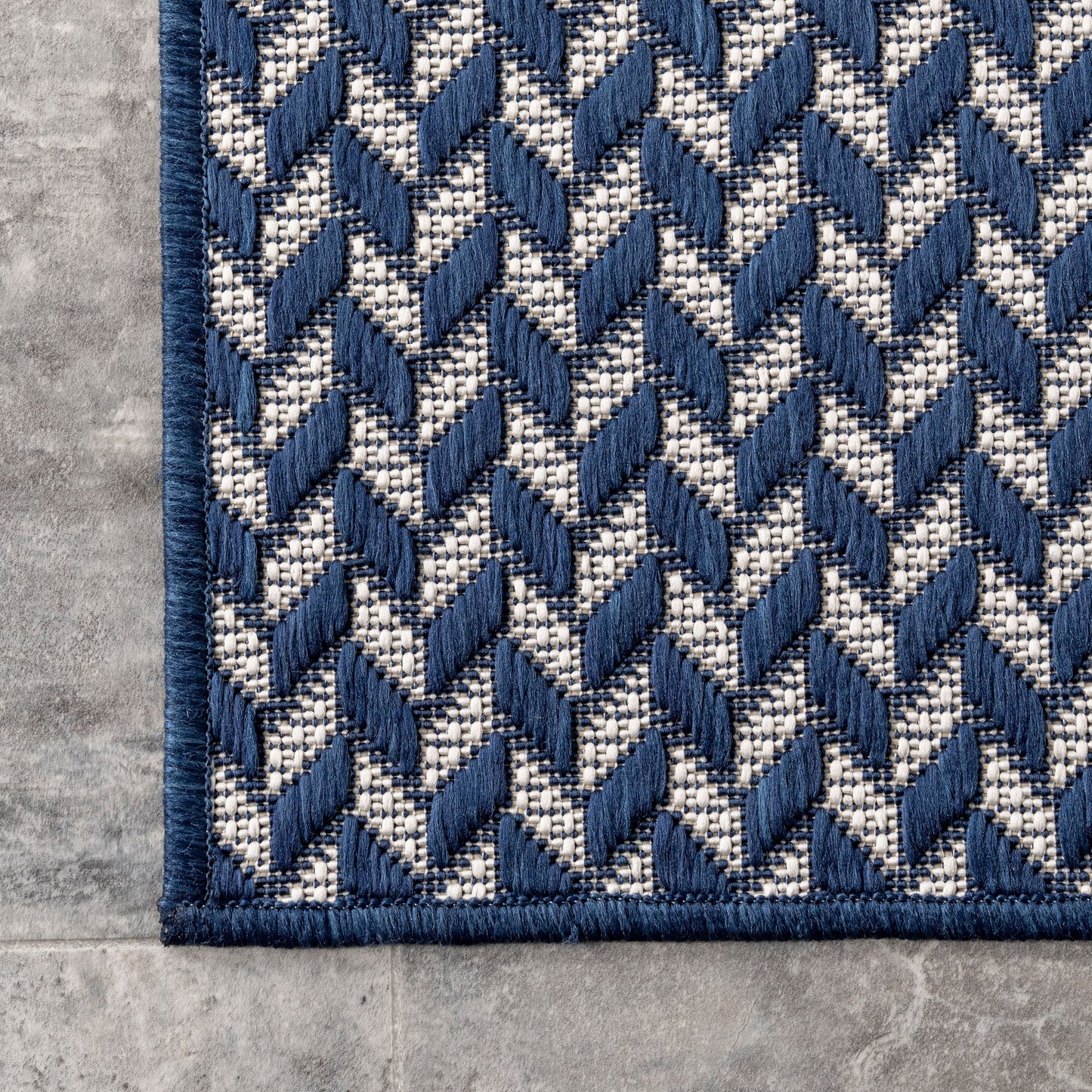 Nuloom Camryn Fischgräten-Teppich für drinnen und draußen