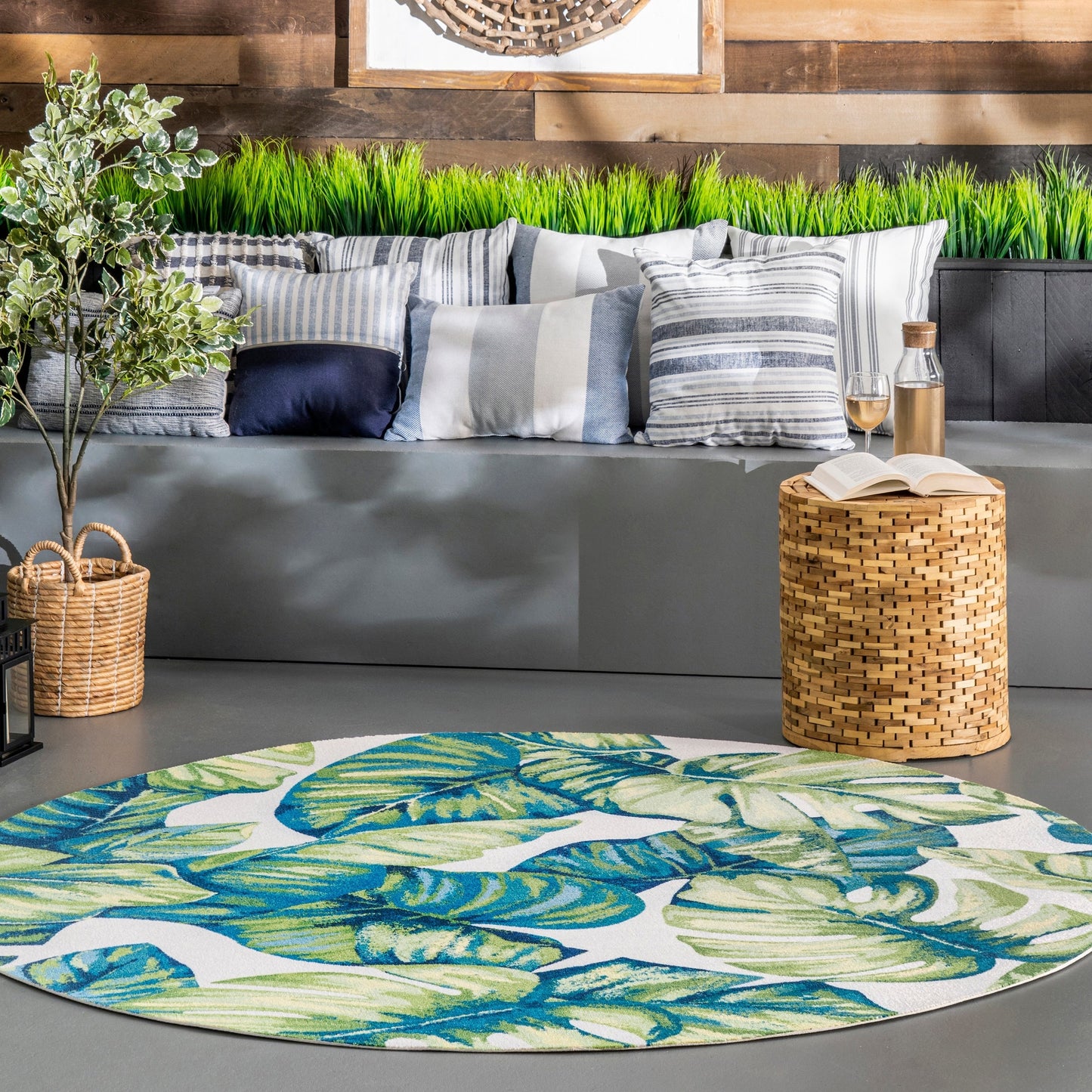 Nuloom Heidi Tropical Teppich für drinnen und draußen
