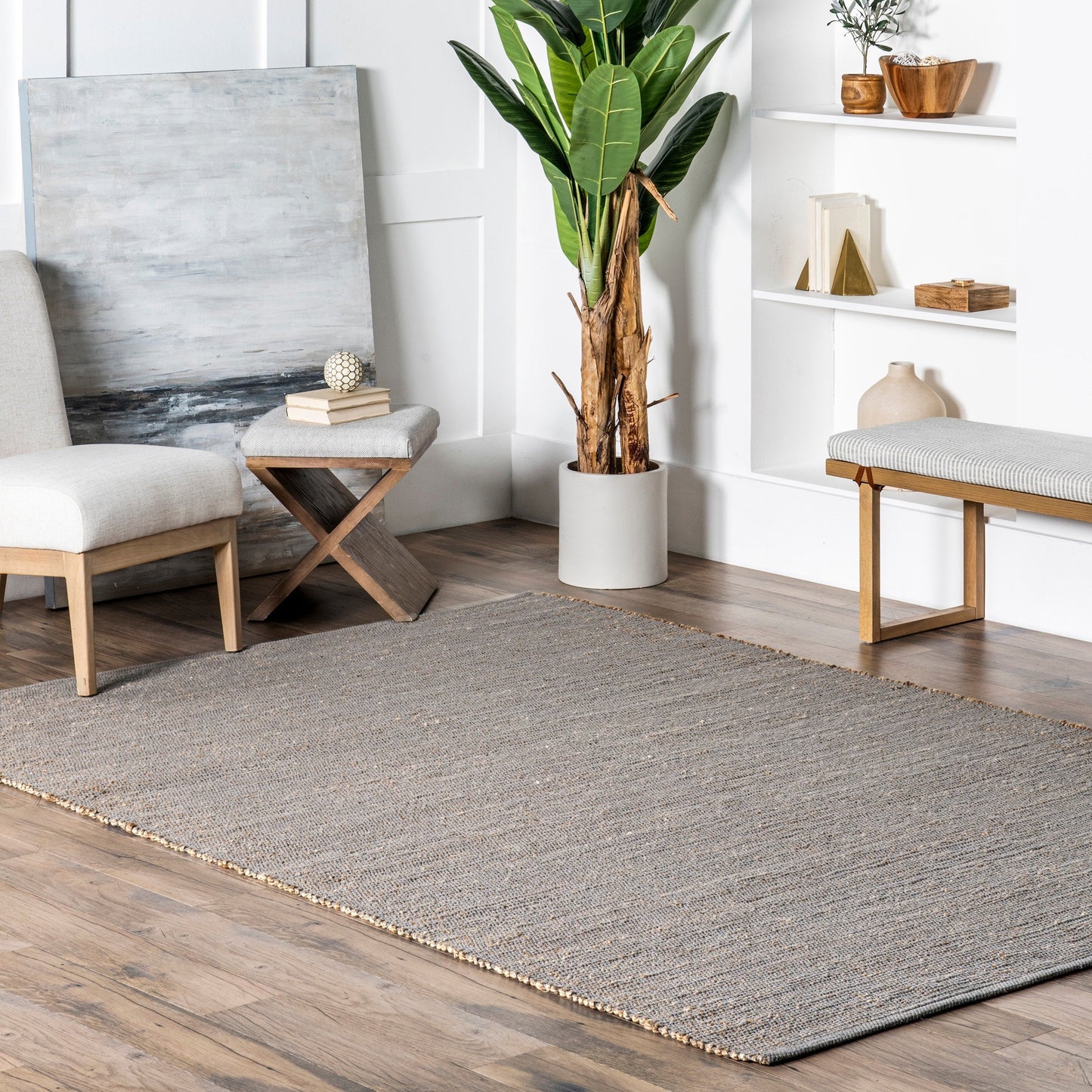 Nuloom Jacky Klassischer Teppich aus Jutemischung