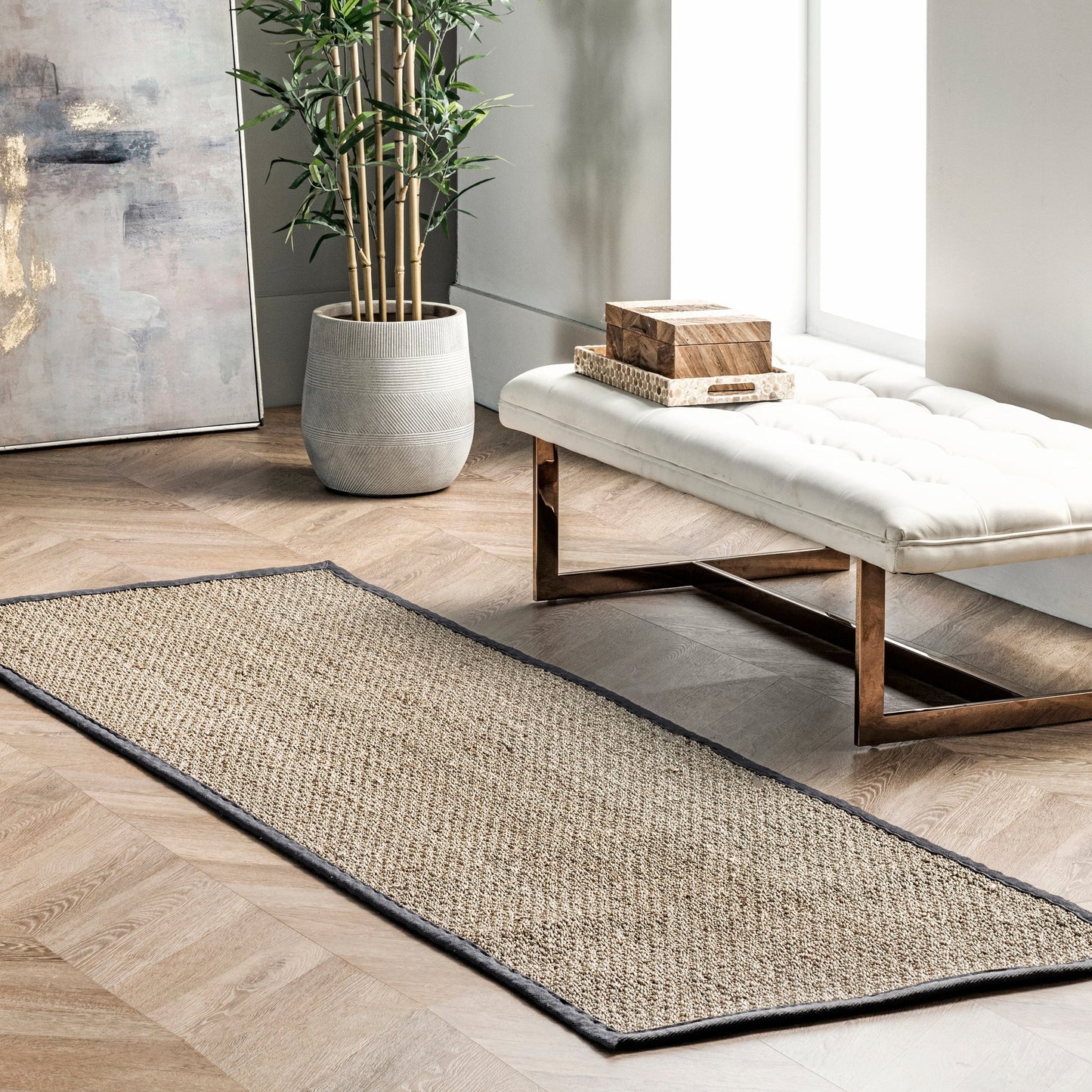Nuloom Kiana Casual Teppich mit Seegrasrand