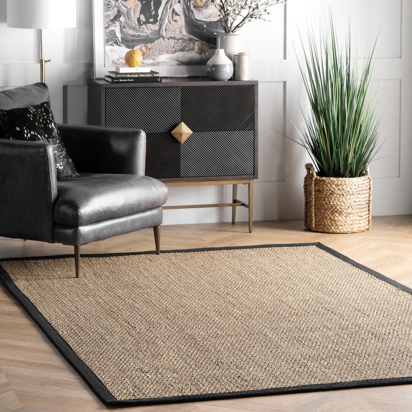 Nuloom Kiana Casual Teppich mit Seegrasrand