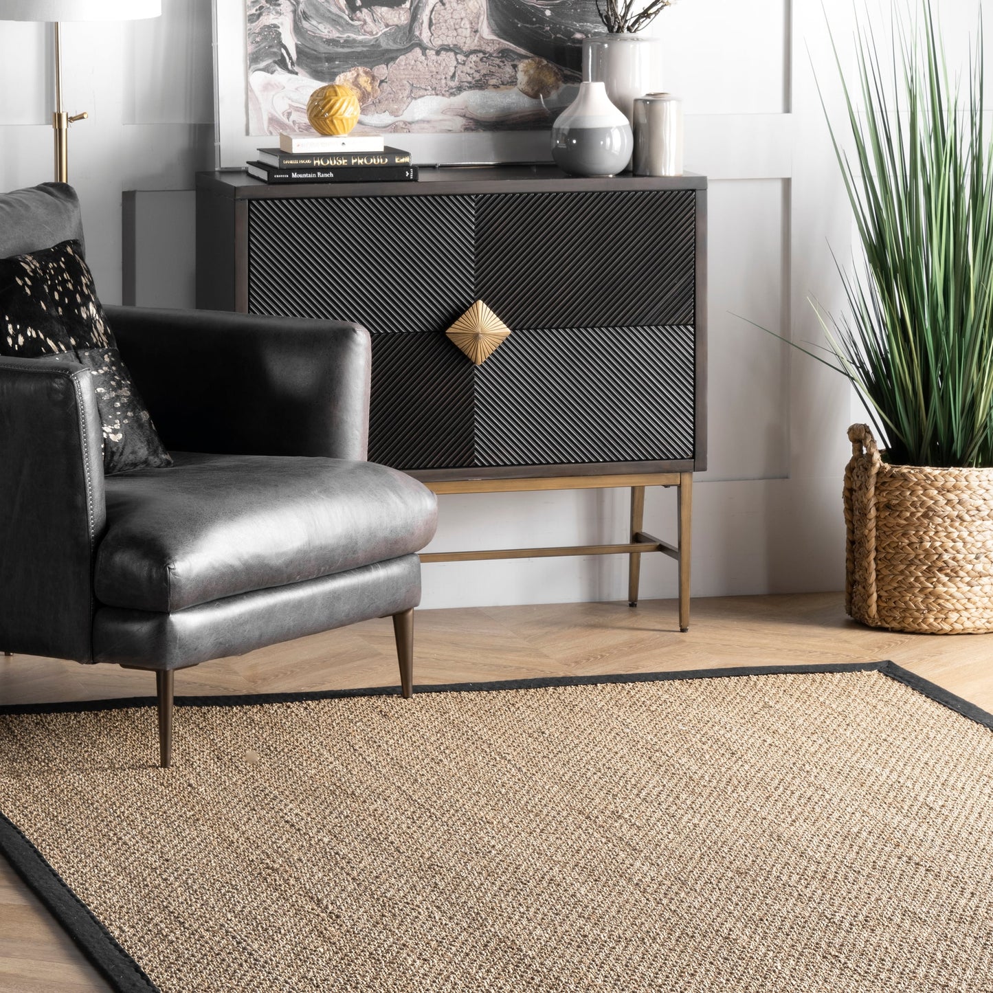 Nuloom Kiana Casual Teppich mit Seegrasrand