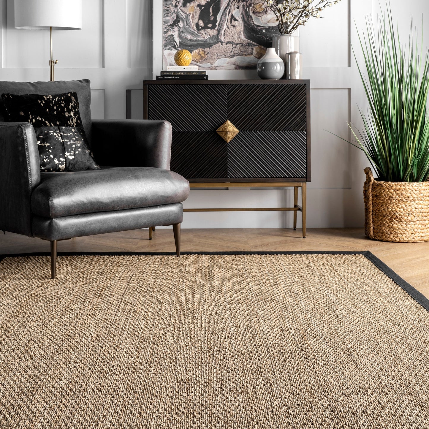 Nuloom Kiana Casual Teppich mit Seegrasrand