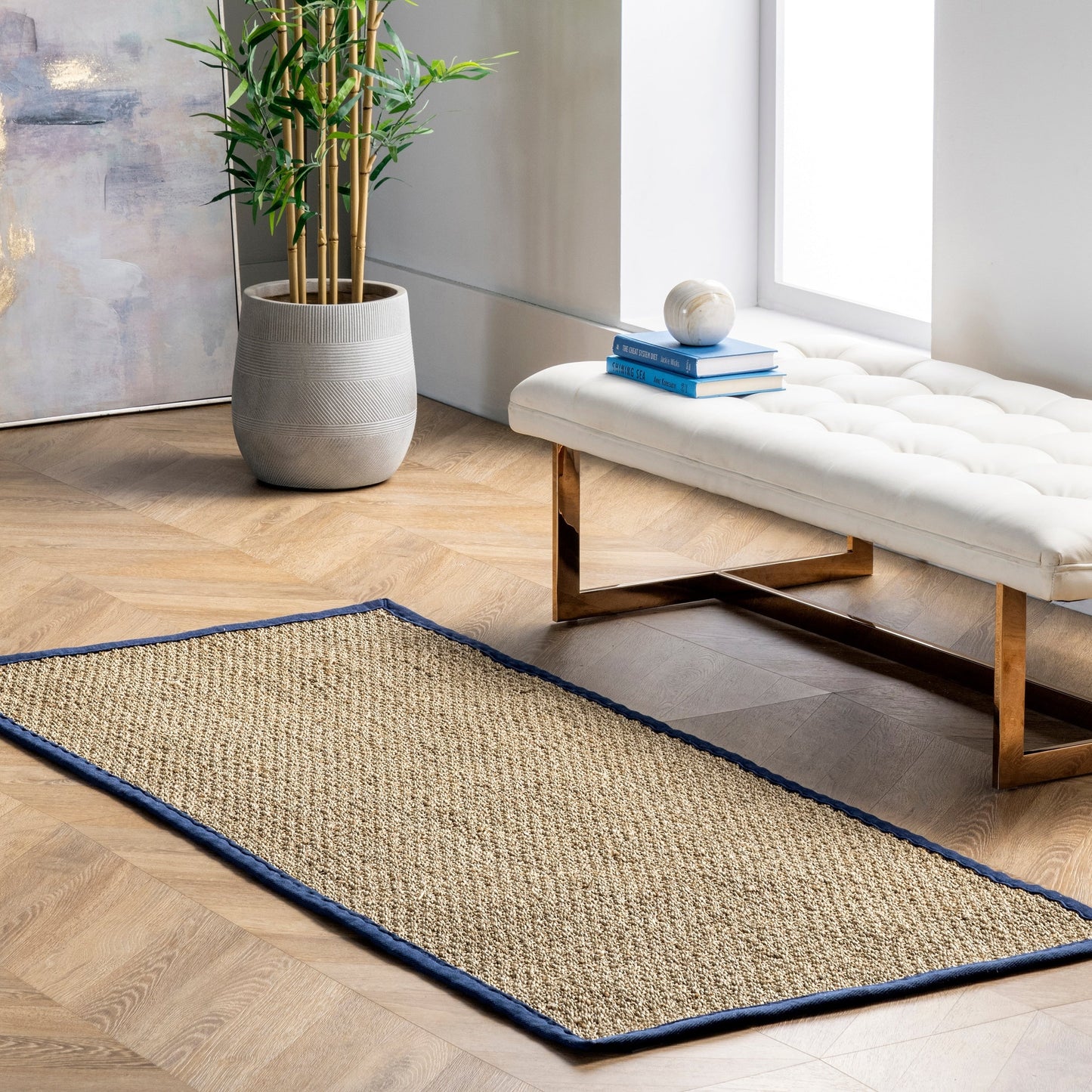 Nuloom Kiana Casual Teppich mit Seegrasrand