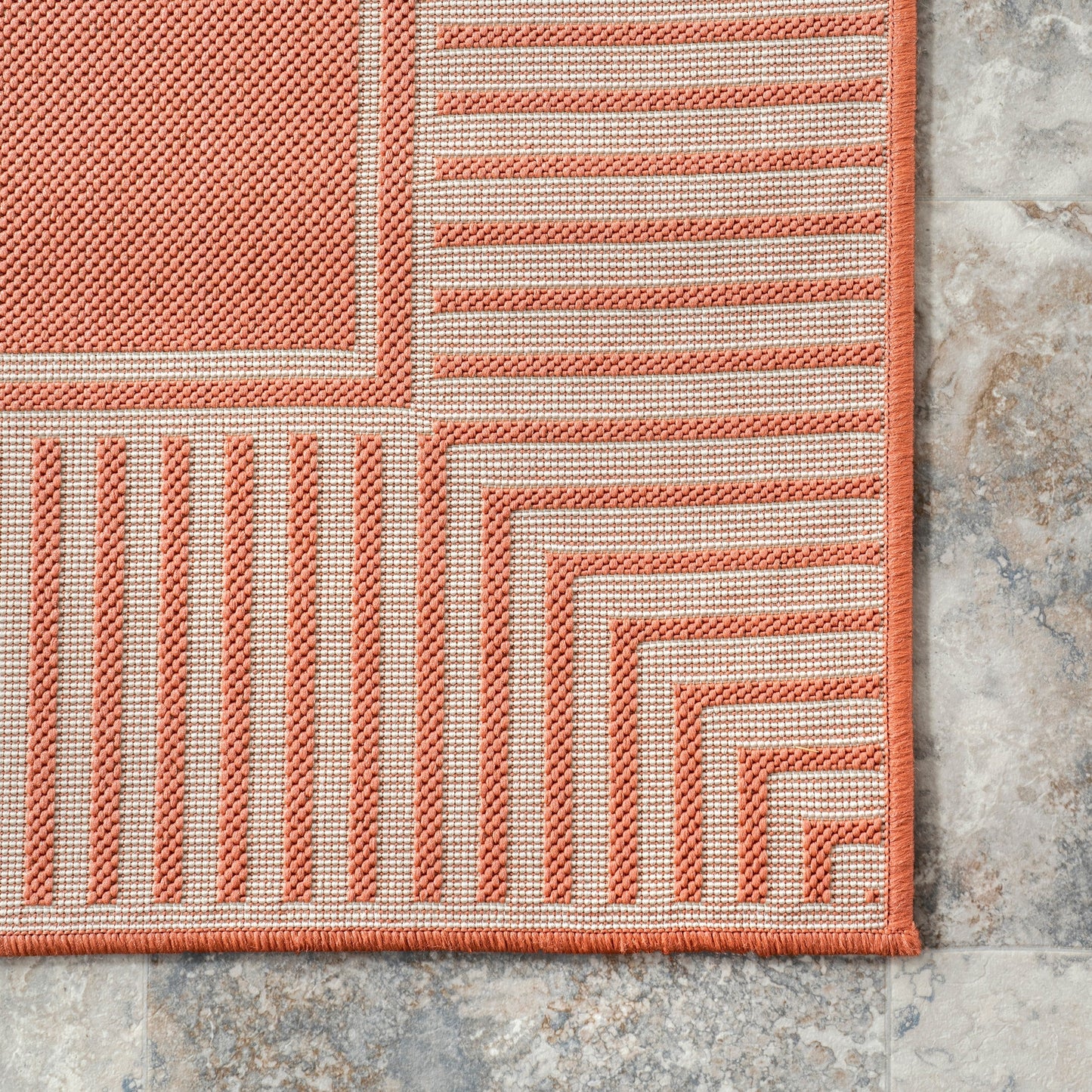 Nuloom Leah Classic Bordered Indoor/Outdoor-Teppich