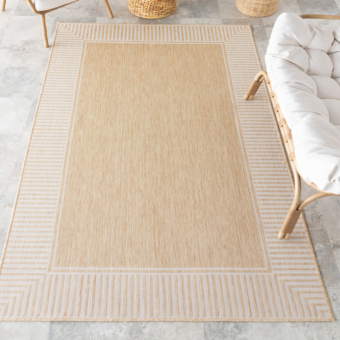 Nuloom Leah Classic Bordered Indoor/Outdoor-Teppich