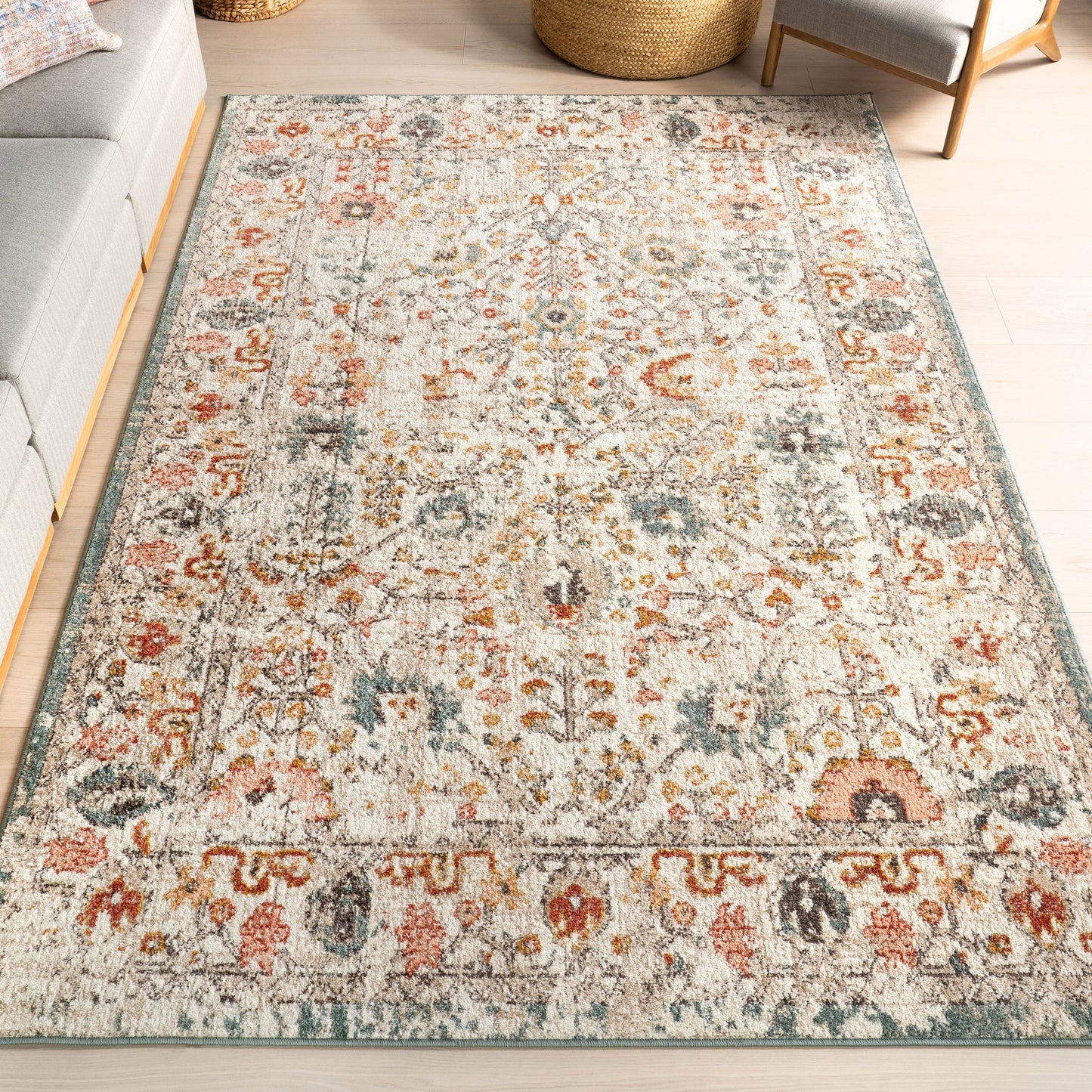 Nuloom Lenore Vintage-Teppich mit Blumenmuster