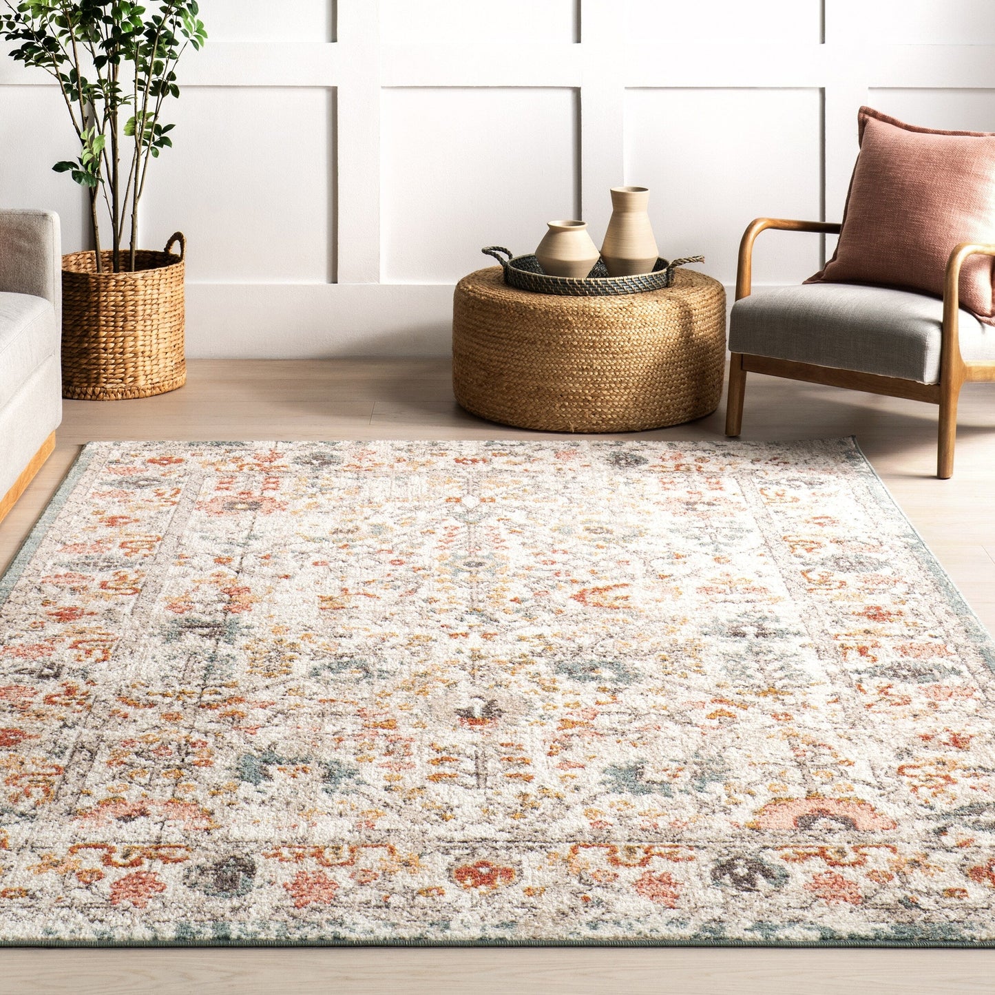 Nuloom Lenore Vintage-Teppich mit Blumenmuster