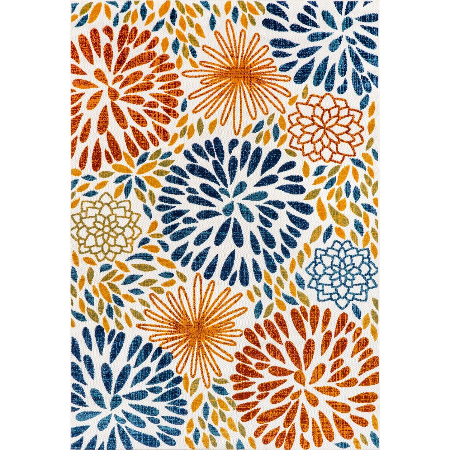 Nuloom Ronda Teppich für drinnen und draußen mit kräftigem Blumenmuster