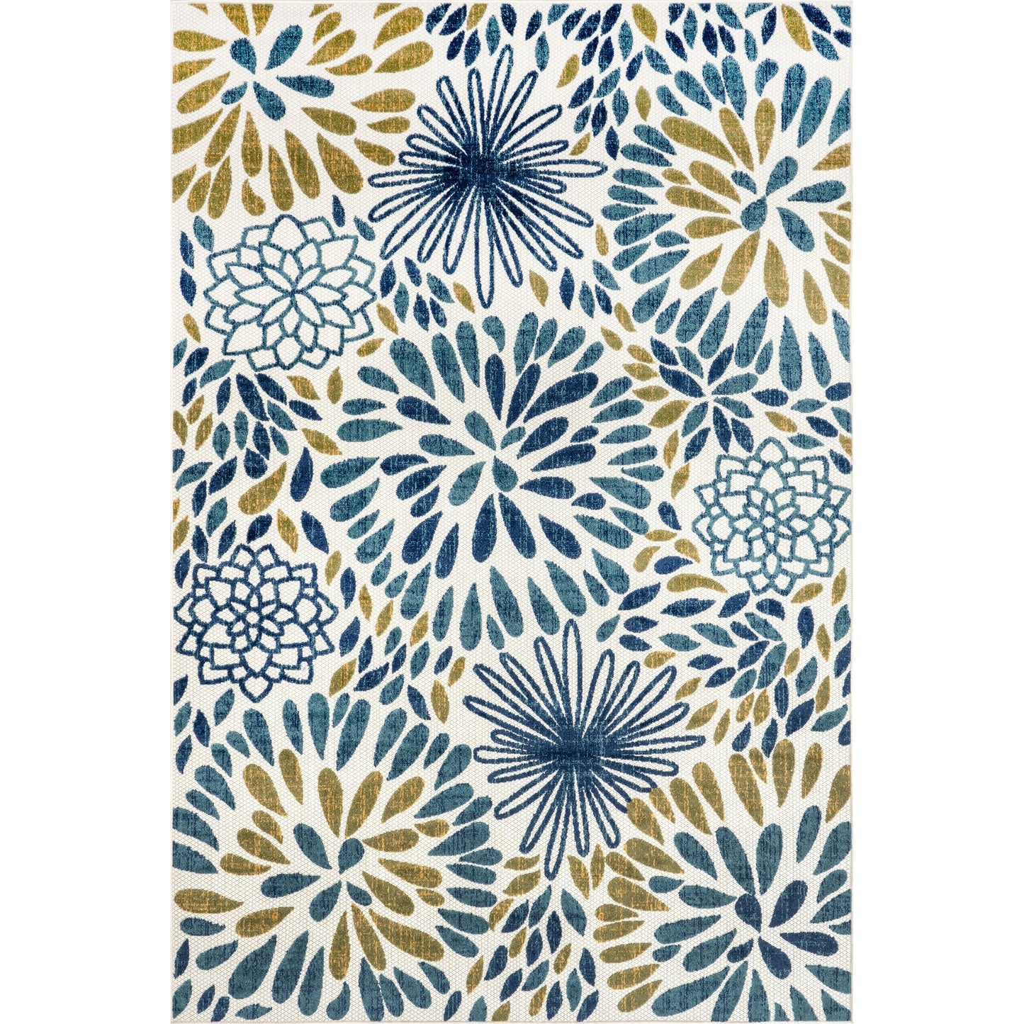 Nuloom Ronda Teppich für drinnen und draußen mit kräftigem Blumenmuster
