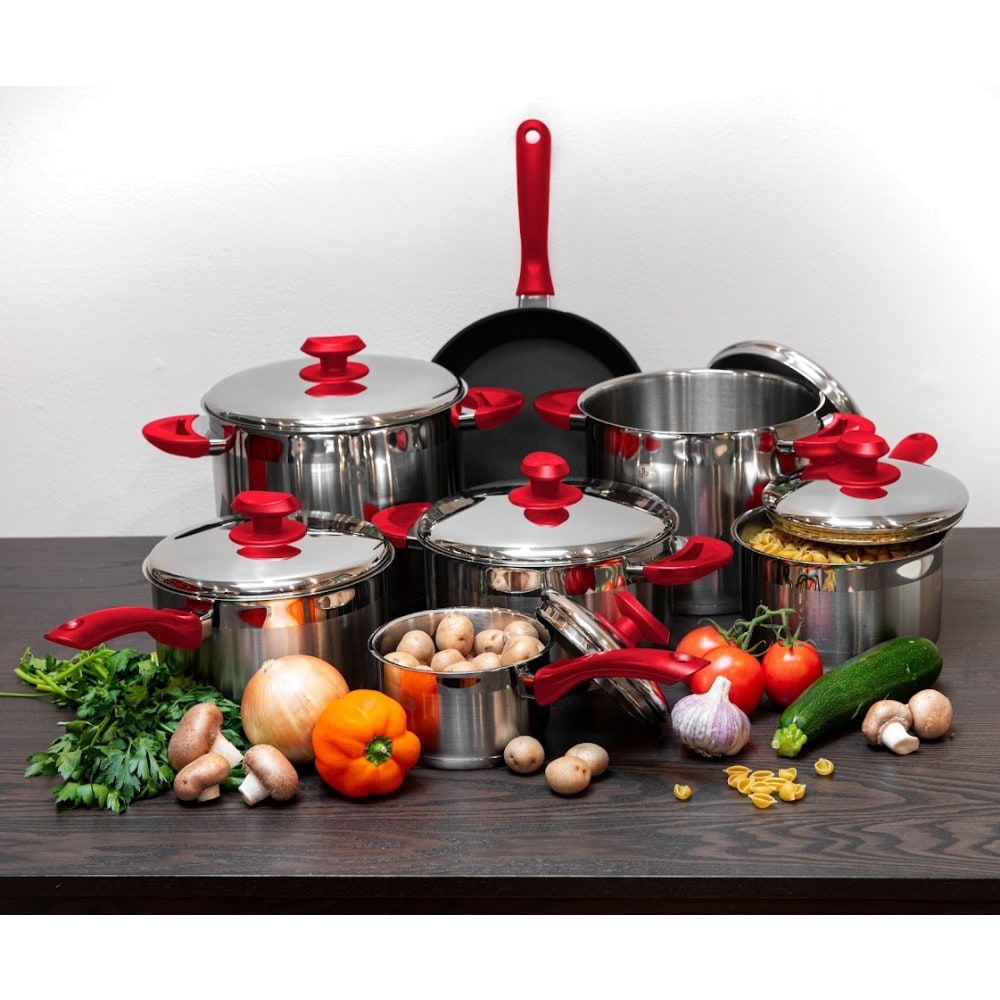 YBM Home Professional Chef's Soßentopf aus Edelstahl 18/10, abgedeckt, dreilagiger Kapselboden mit Griff, induktionsgeeignet