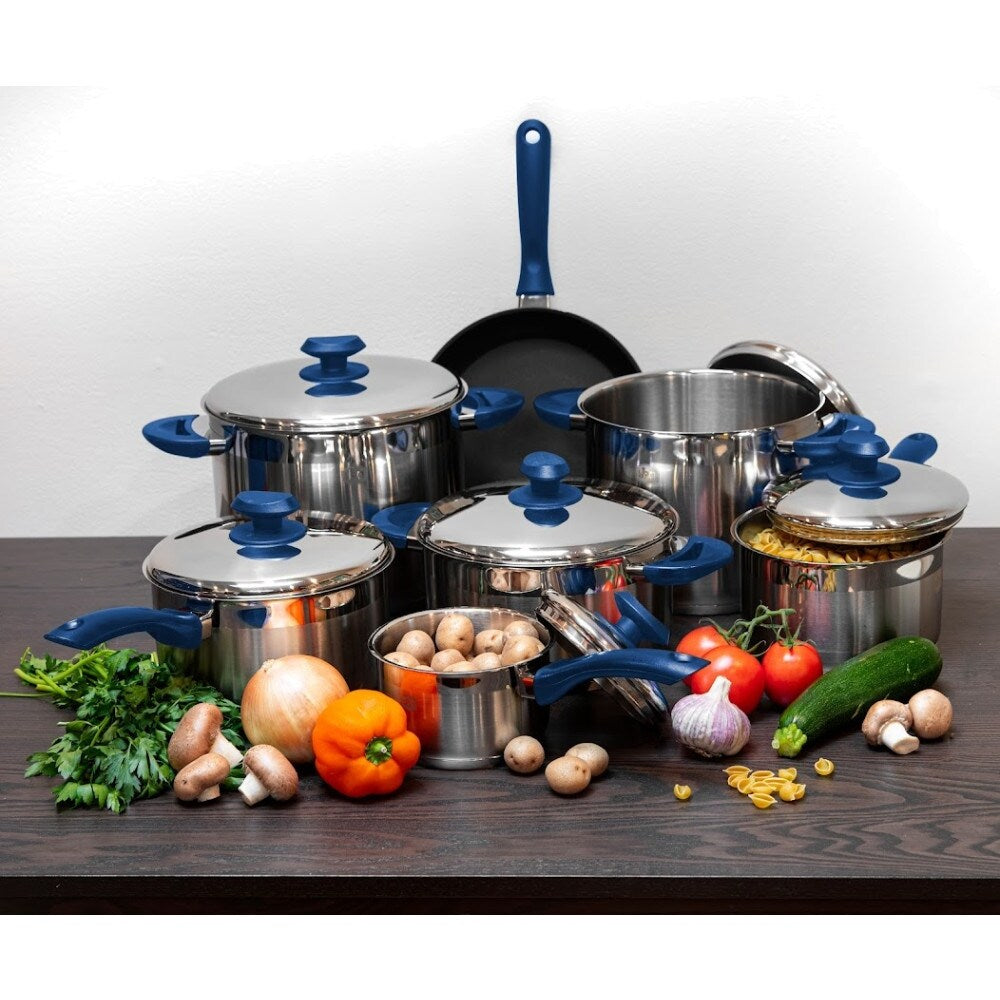 YBM Home Professional Chef's Soßentopf aus Edelstahl 18/10, abgedeckt, dreilagiger Kapselboden mit Griff, induktionsgeeignet