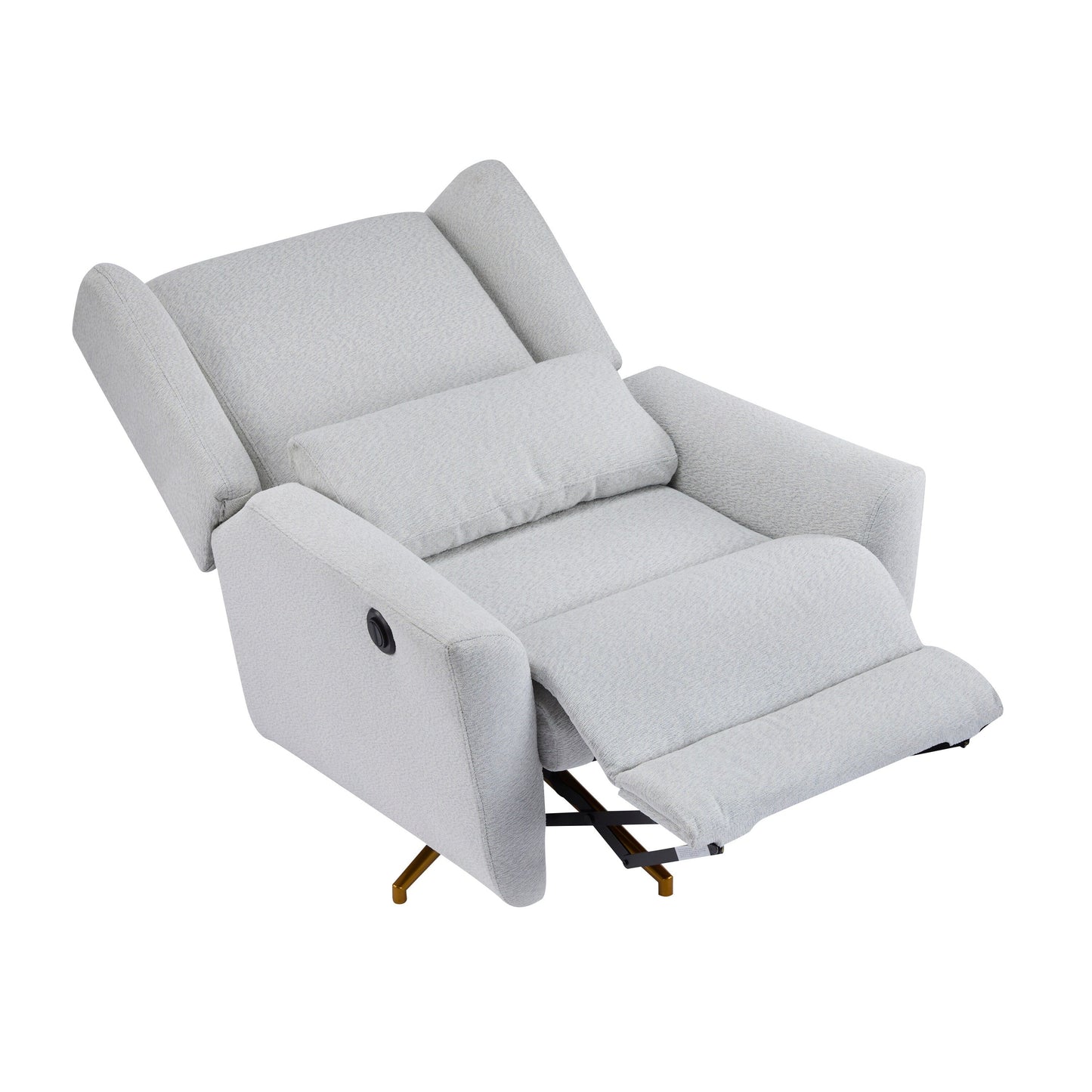 Christopher Knight Home - Starling Power Swivel Recliner With Gold Metal Base
