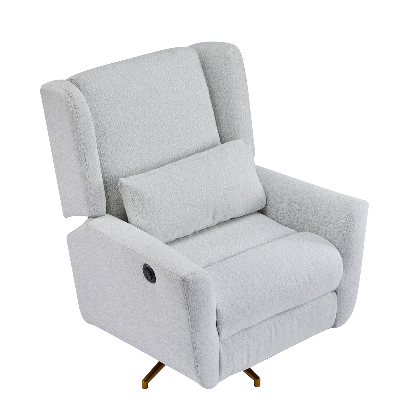 Christopher Knight Home - Starling Power Swivel Recliner With Gold Metal Base