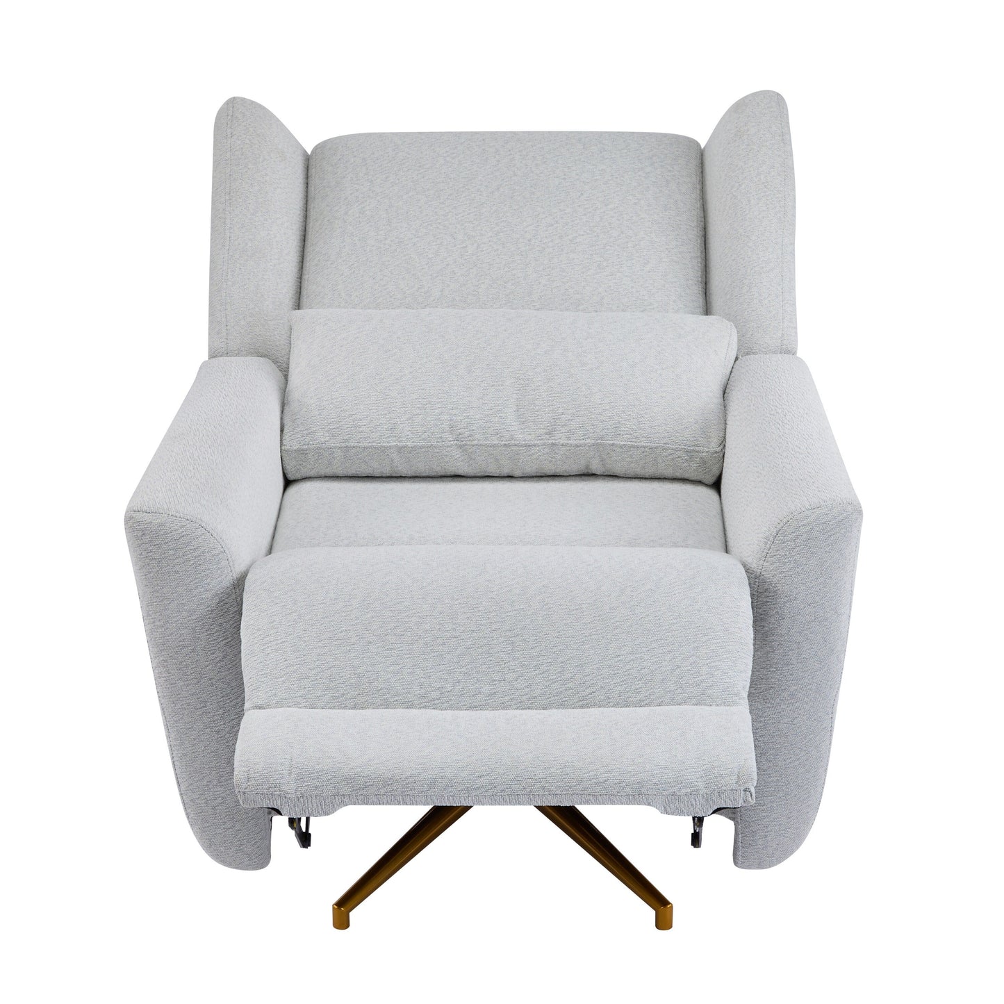Christopher Knight Home - Starling Power Swivel Recliner With Gold Metal Base