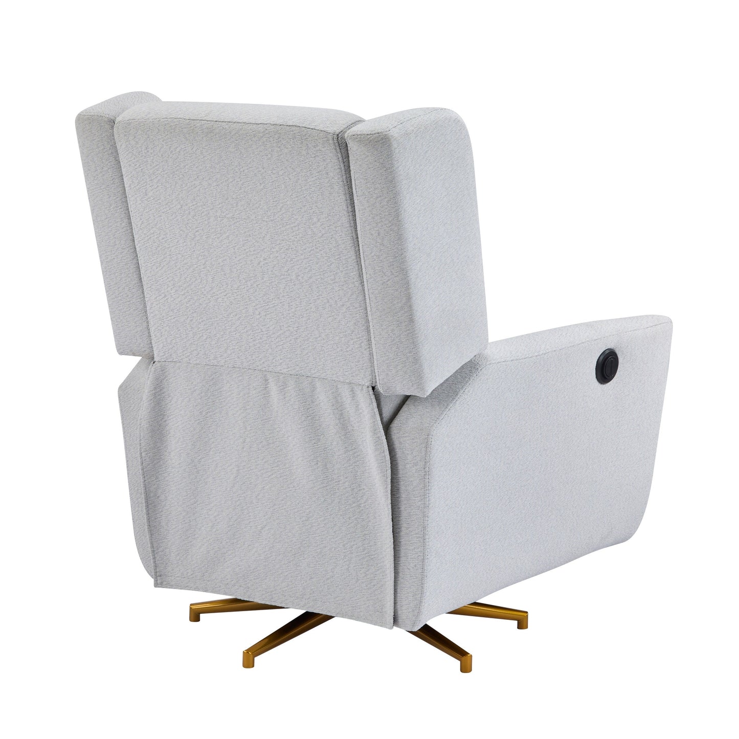Christopher Knight Home - Starling Power Swivel Recliner With Gold Metal Base