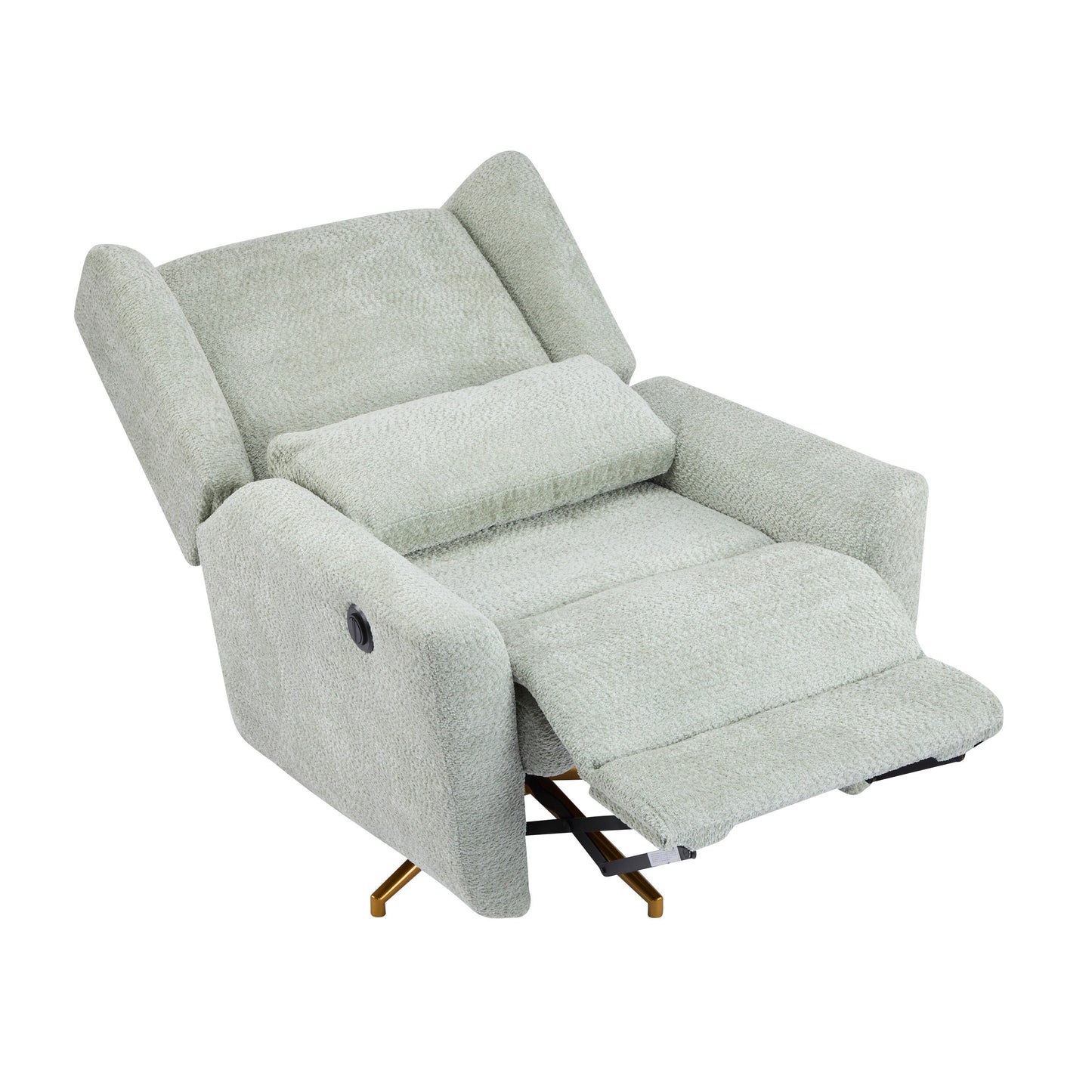 Christopher Knight Home - Starling Power Swivel Recliner With Gold Metal Base