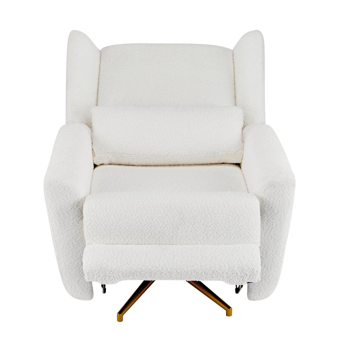 Christopher Knight Home - Starling Power Swivel Recliner With Gold Metal Base