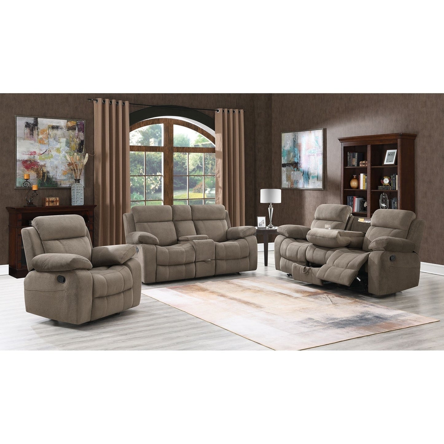 Myleene Mocha Motion Sofa with Drop-down Table