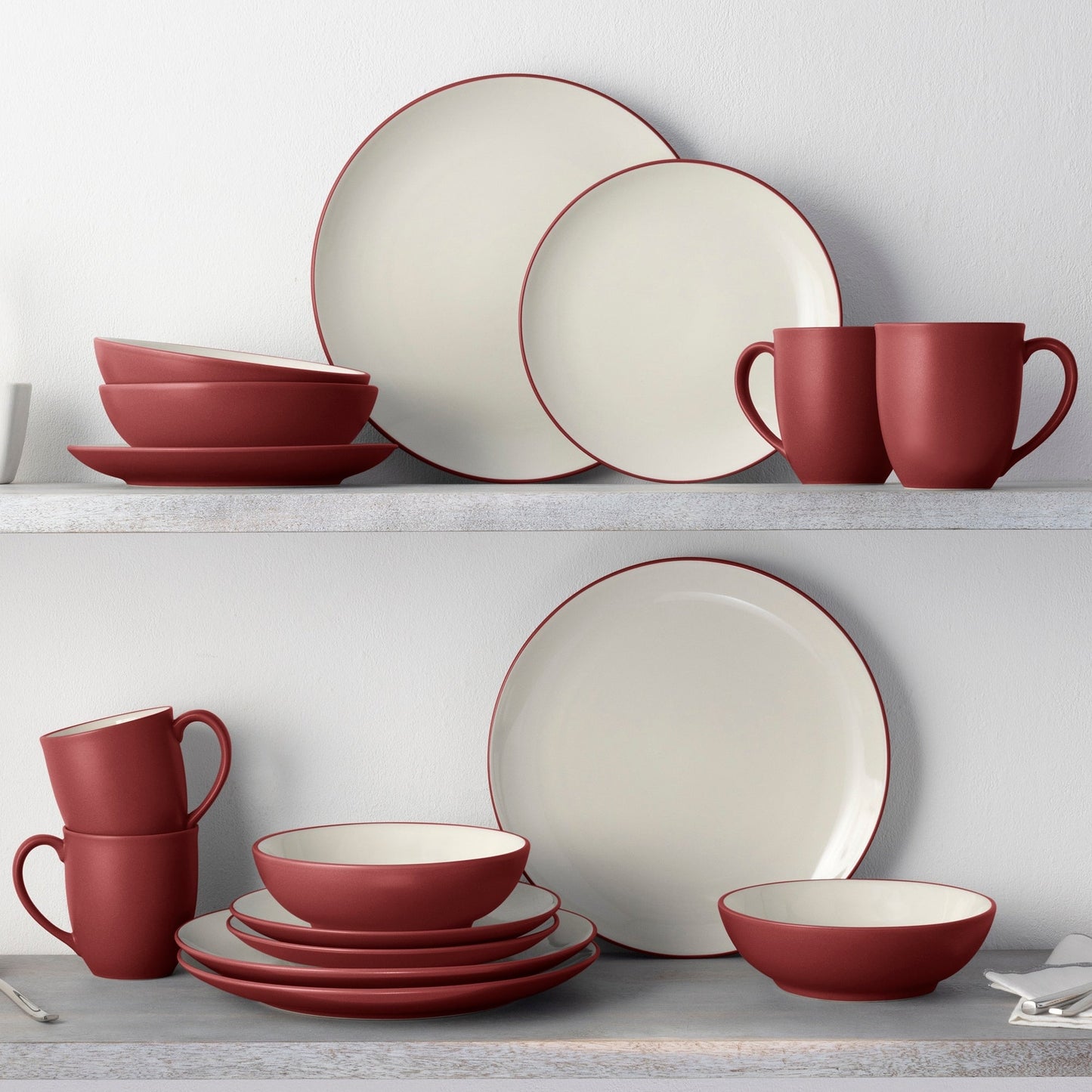 Noritake Colorwave 16-teiliges Coupe-Geschirrset, Service für 4