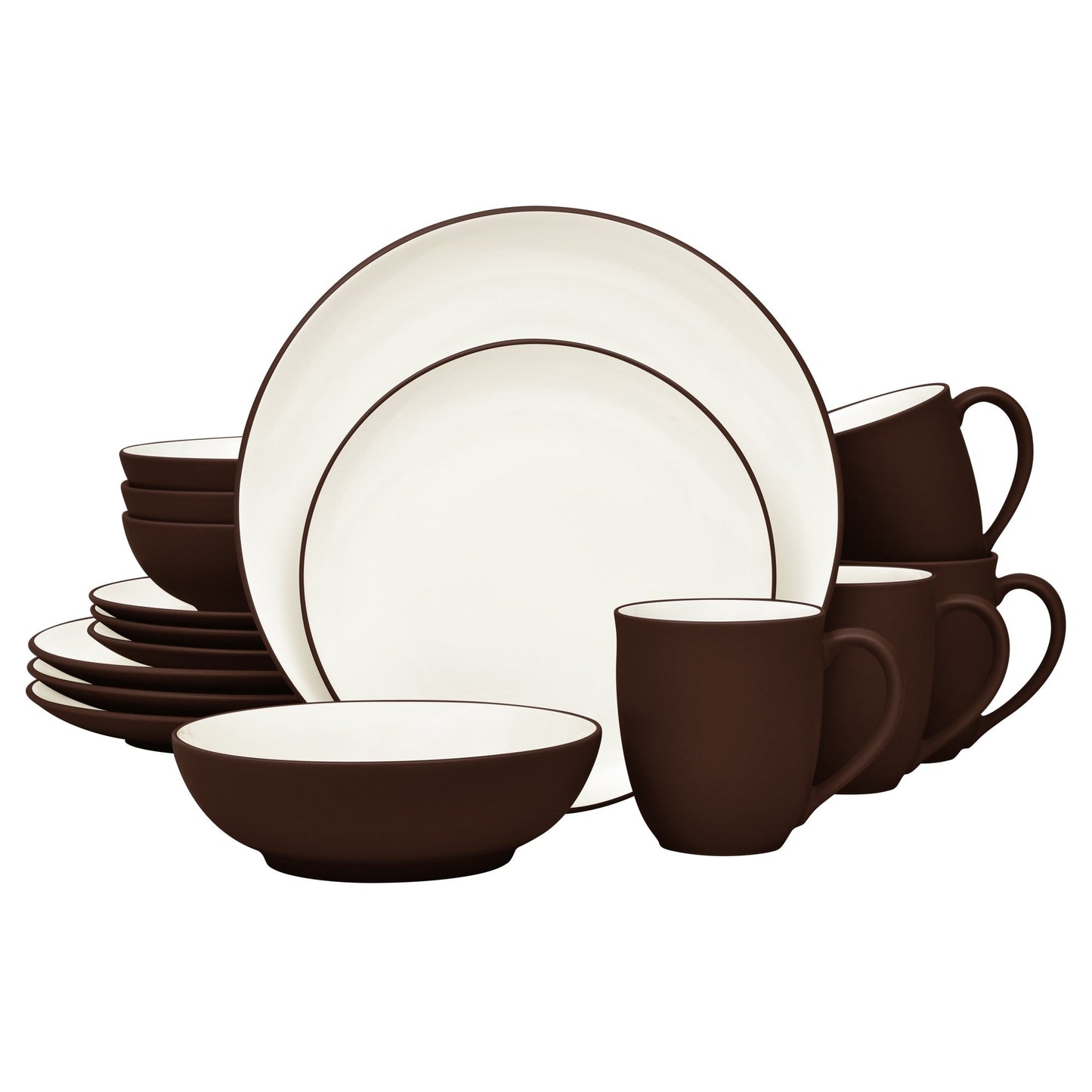 Noritake Colorwave 16-teiliges Coupe-Geschirrset, Service für 4