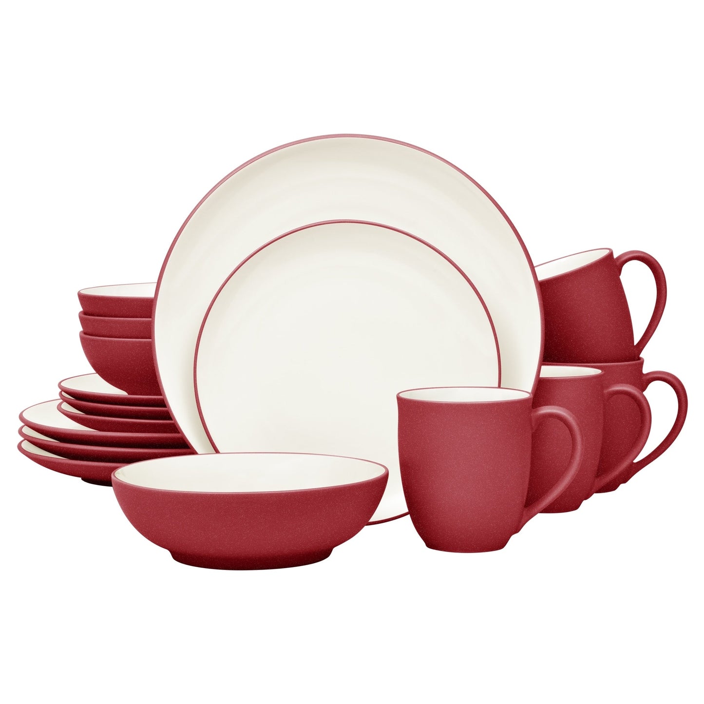 Noritake Colorwave 16-teiliges Coupe-Geschirrset, Service für 4
