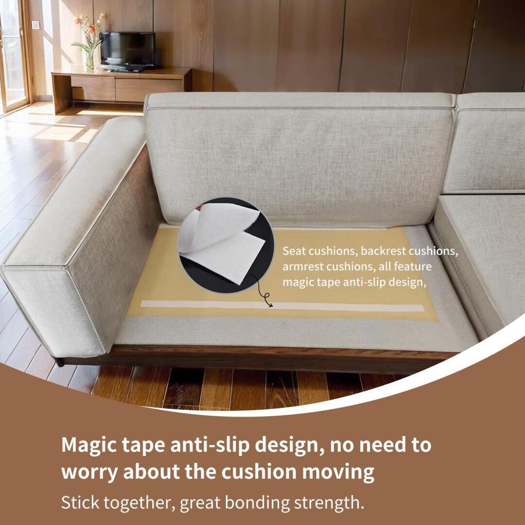 111.81 inch Versatile Solid Wood Compressible Sponge Sofa for Modern Living 4 seat