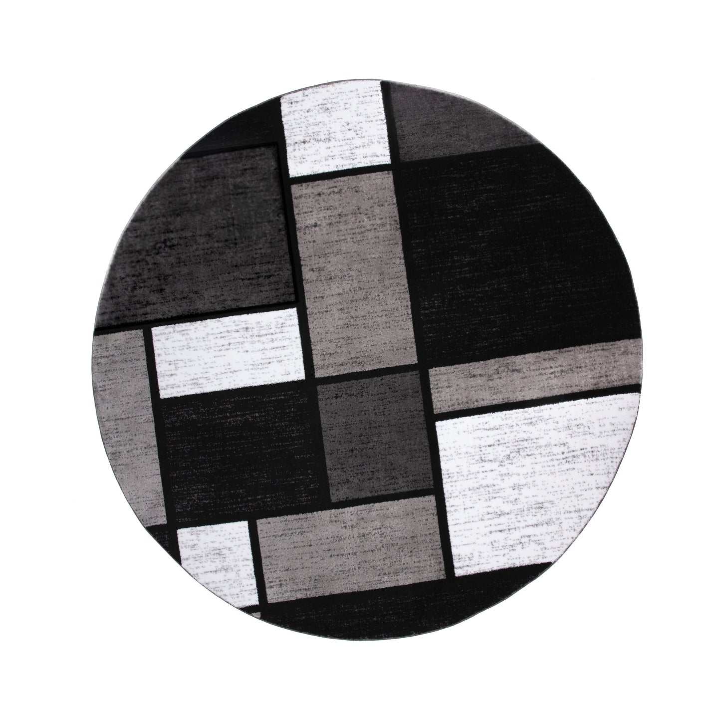 World Rug Gallery Contemporary Modern Boxed Color Block Area Rug