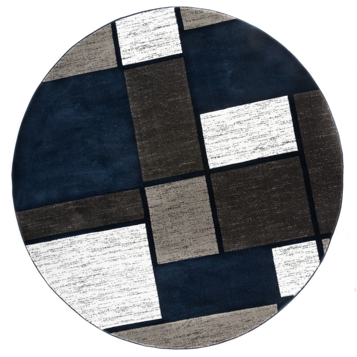 World Rug Gallery Contemporary Modern Boxed Color Block Area Rug