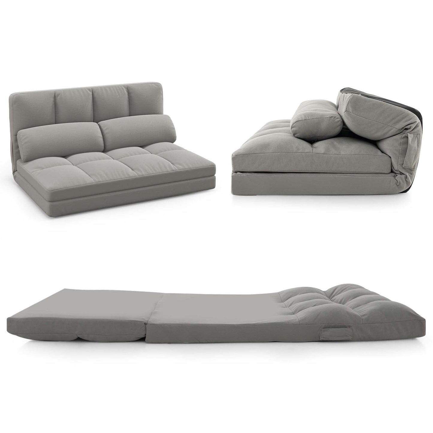 Costway Floor Sofa Bed with 2 Pillows 6 Positions Adjustable Backrest - See Details