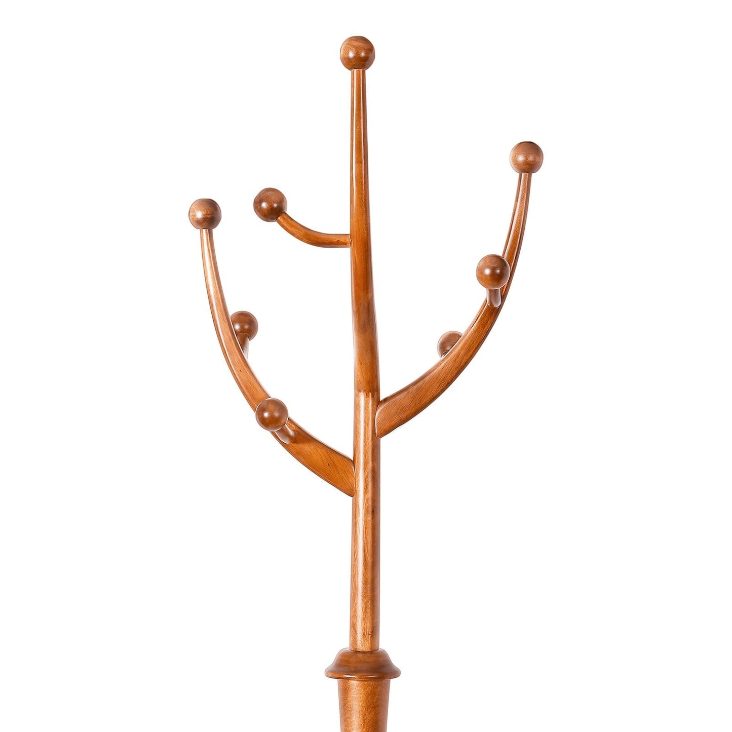 Freistehende Garderobe aus Gummibaumholz in Baumzweigform mit 8 Haken – 24,5 B x 70,87 H