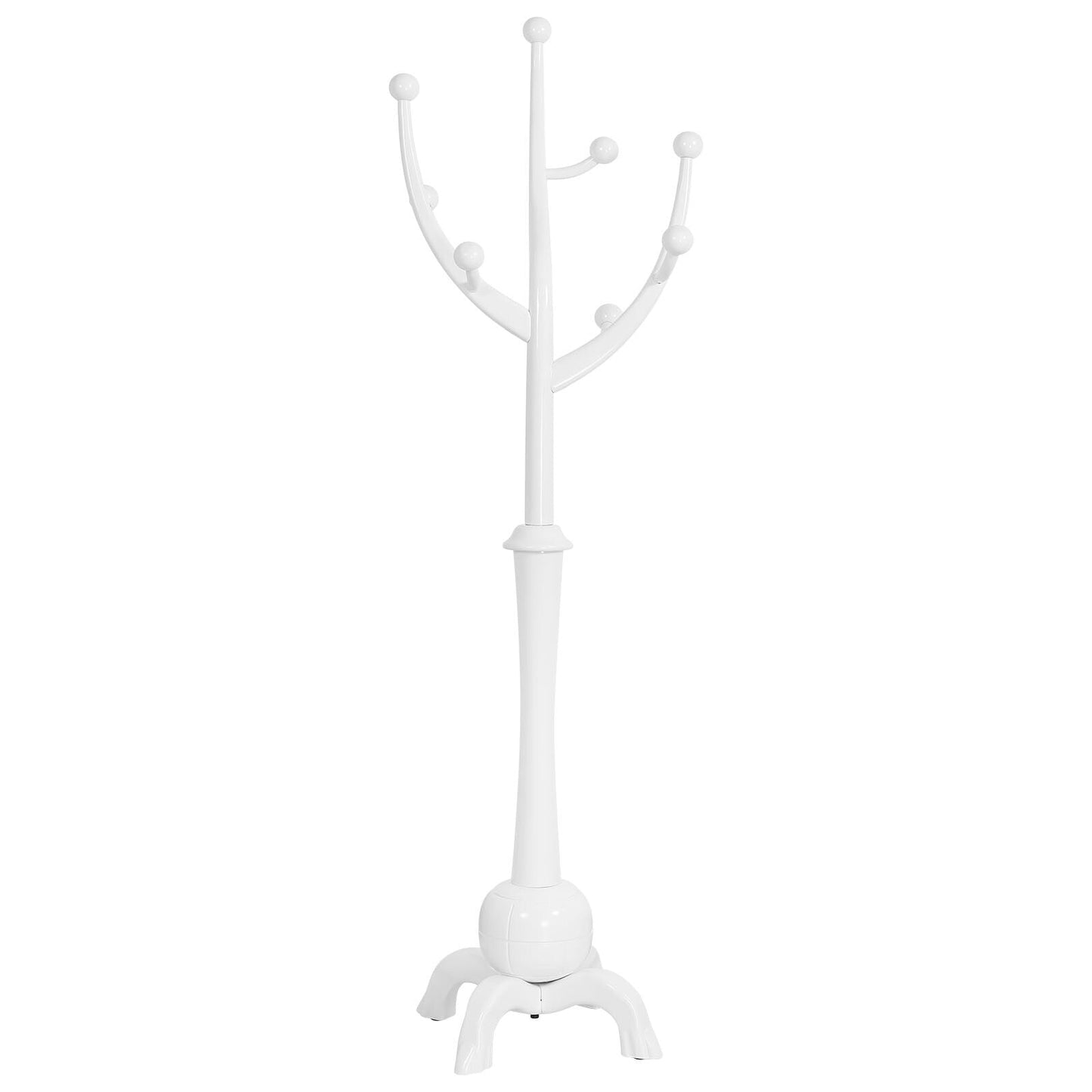 Freistehende Garderobe aus Gummibaumholz in Baumzweigform mit 8 Haken – 24,5 B x 70,87 H