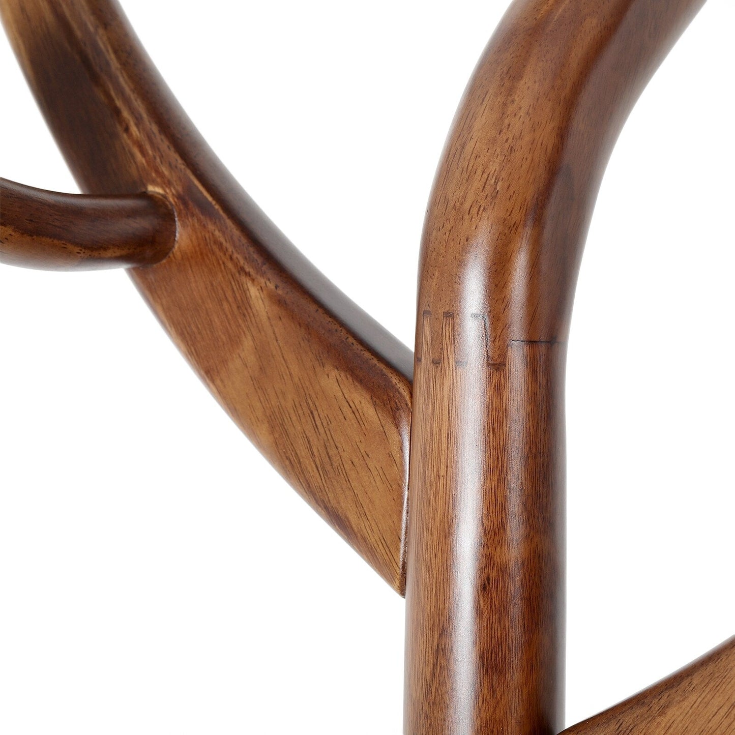 Freistehende Garderobe aus Gummibaumholz in Baumzweigform mit 8 Haken – 24,5 B x 70,87 H