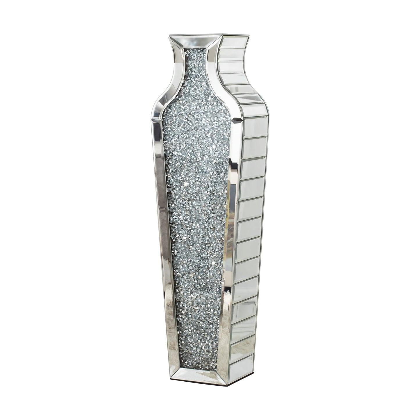Hohe Bodenvase aus zerkleinerten Diamanten