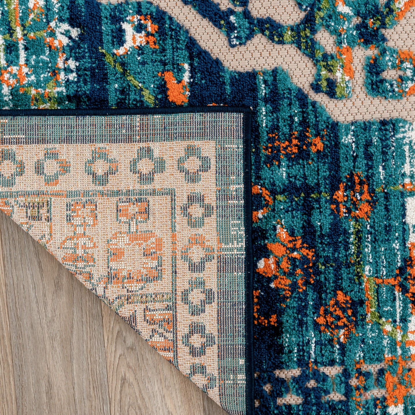 World Rug Gallery Traditioneller Teppich für drinnen und draußen im Used-Look