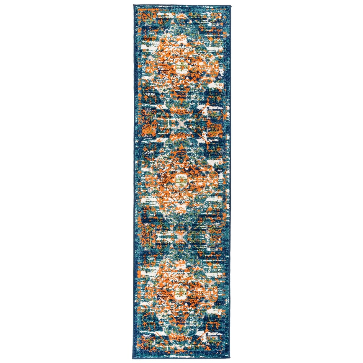 World Rug Gallery Traditioneller Teppich für drinnen und draußen im Used-Look